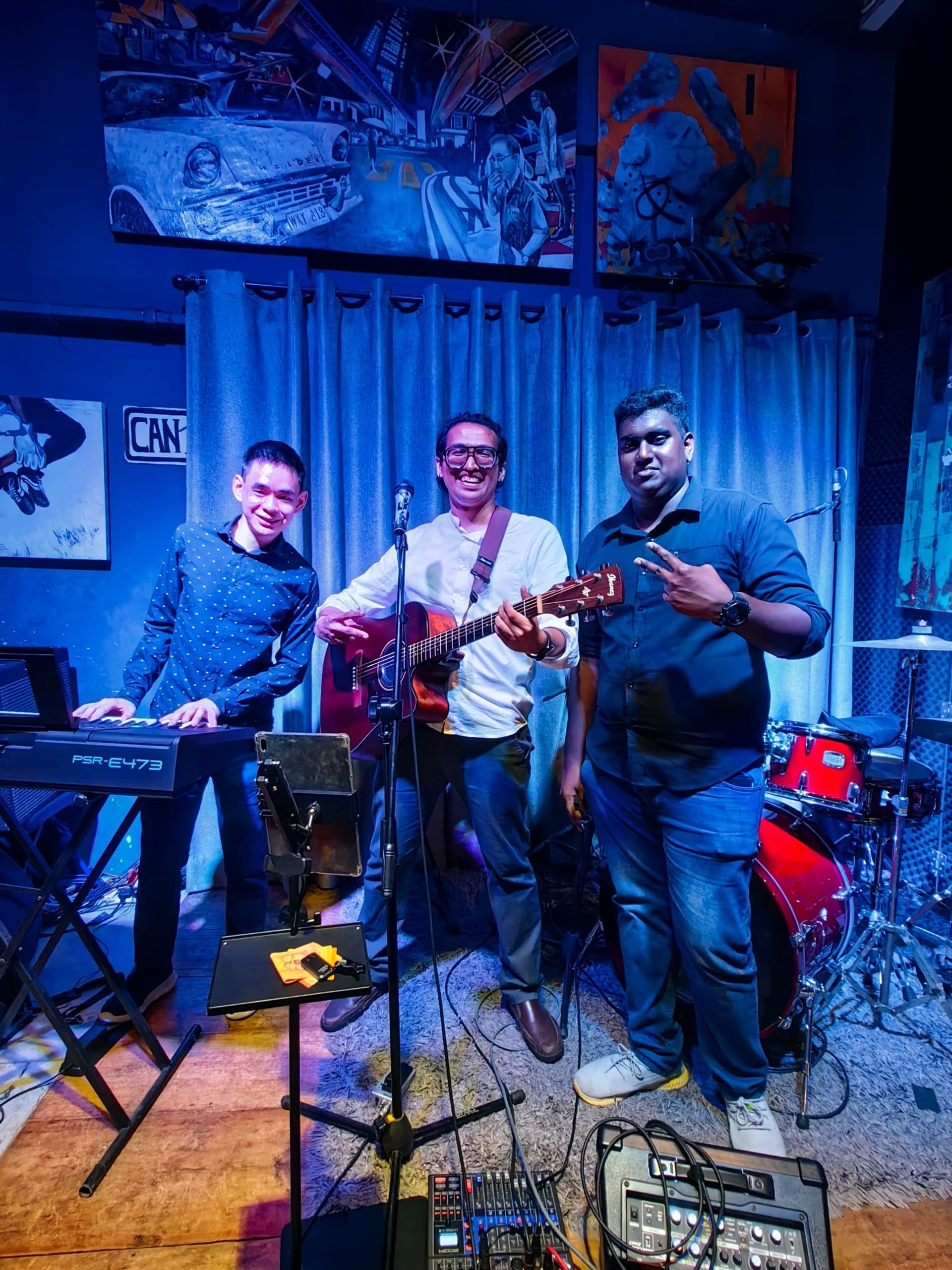 an abstract photo of a curved building with a blue sky in the background