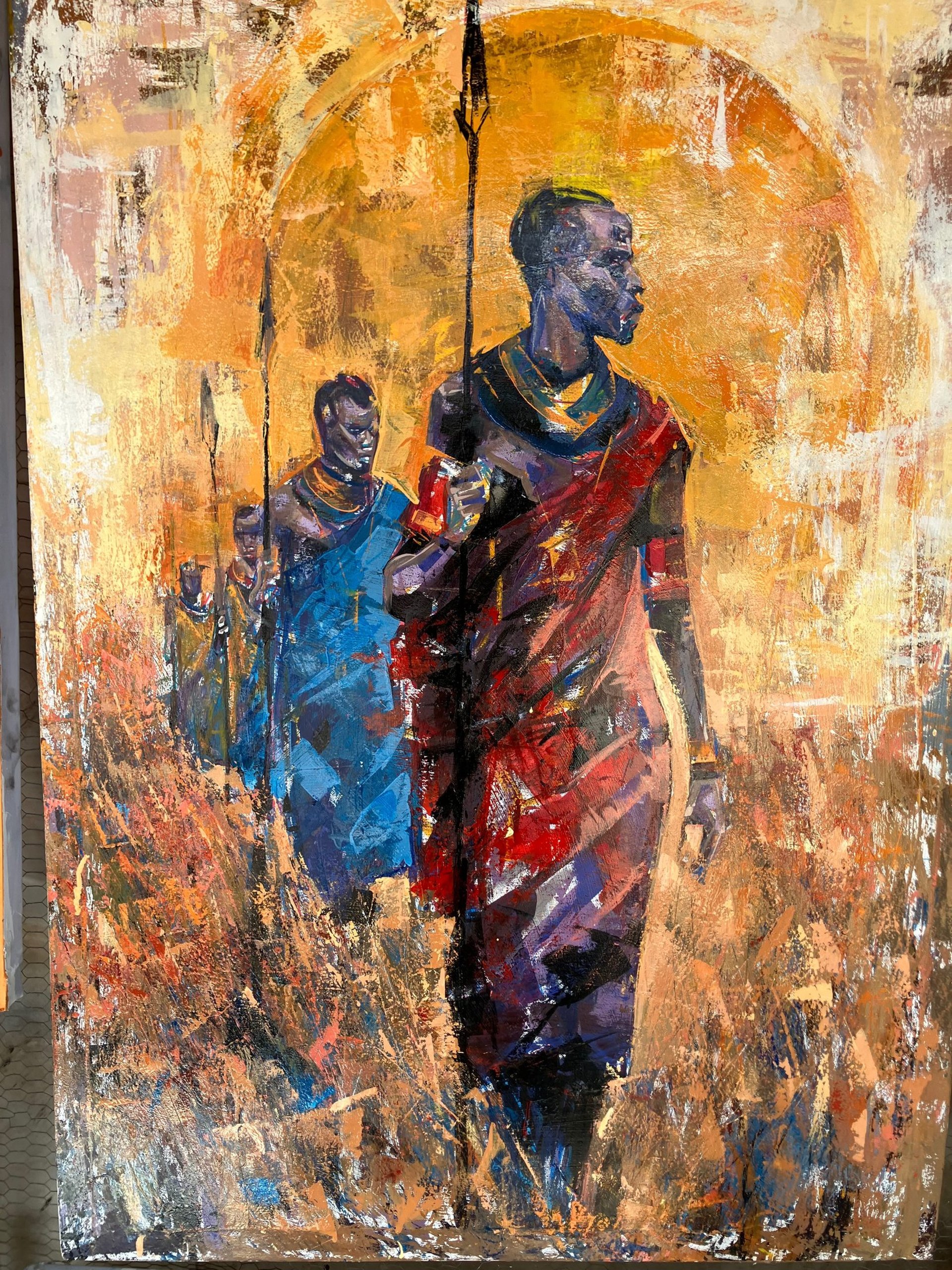 black blue and yellow textile