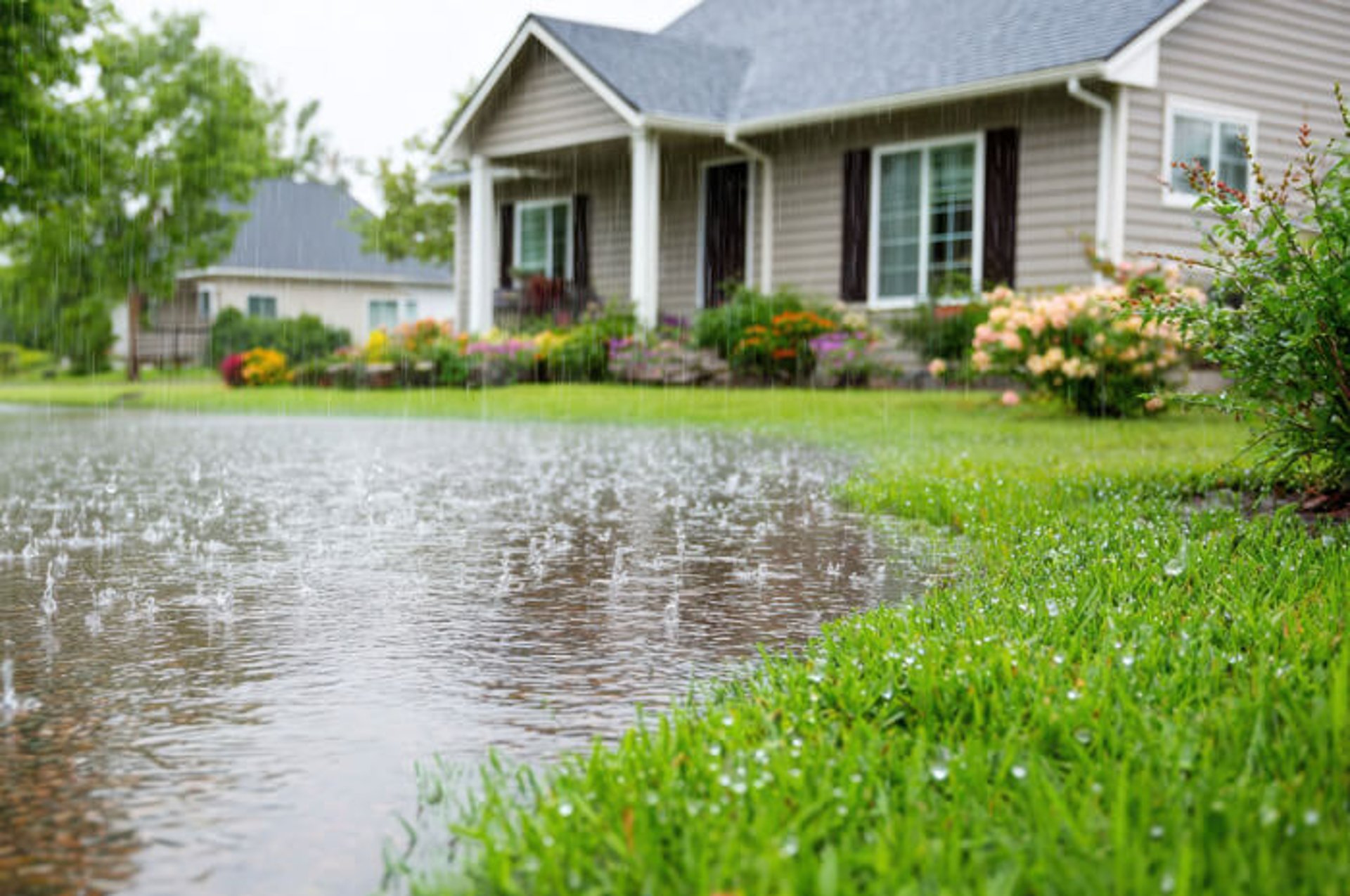 a large pipe is coming out of the water