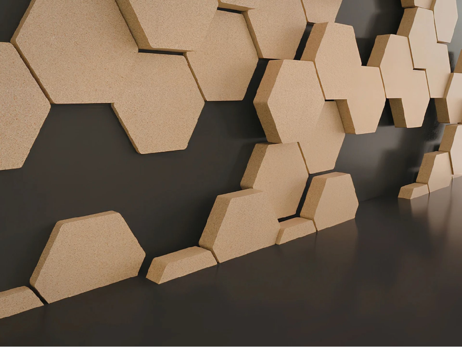 an abstract photo of a curved building with a blue sky in the background