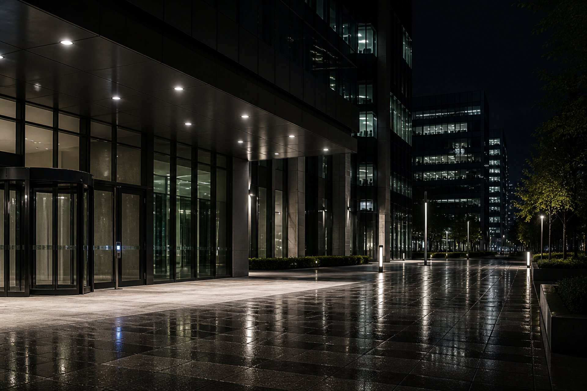 security guard standing on the gray floor