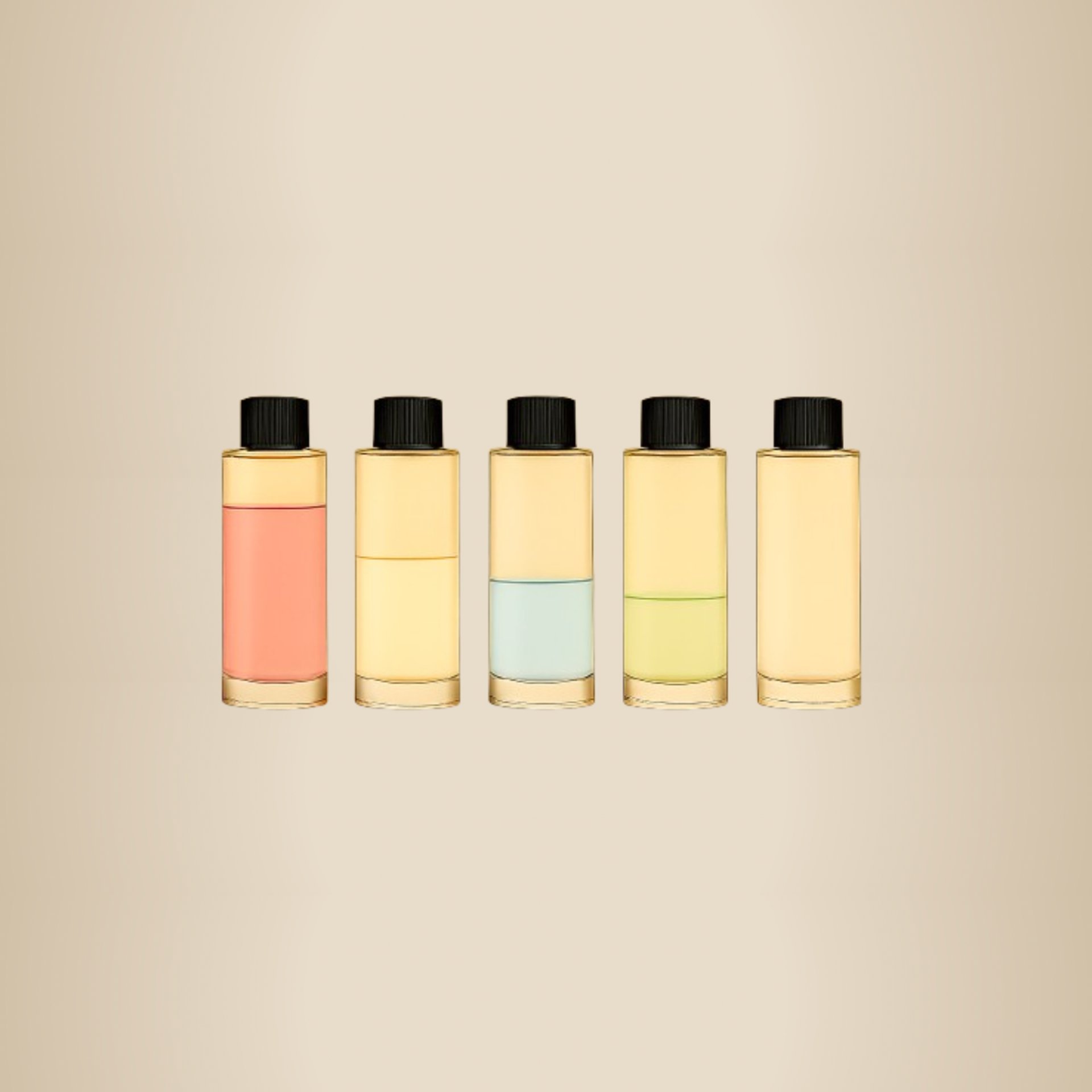 Bouteilles des différentes types de parfums