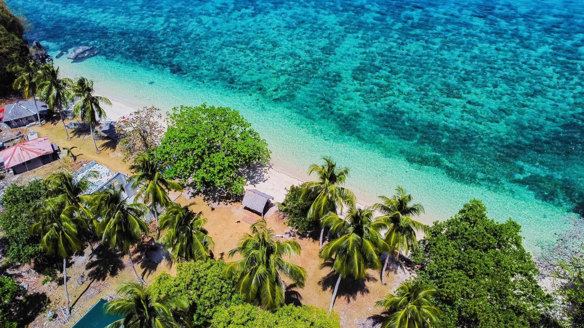 an abstract photo of a curved building with a blue sky in the background