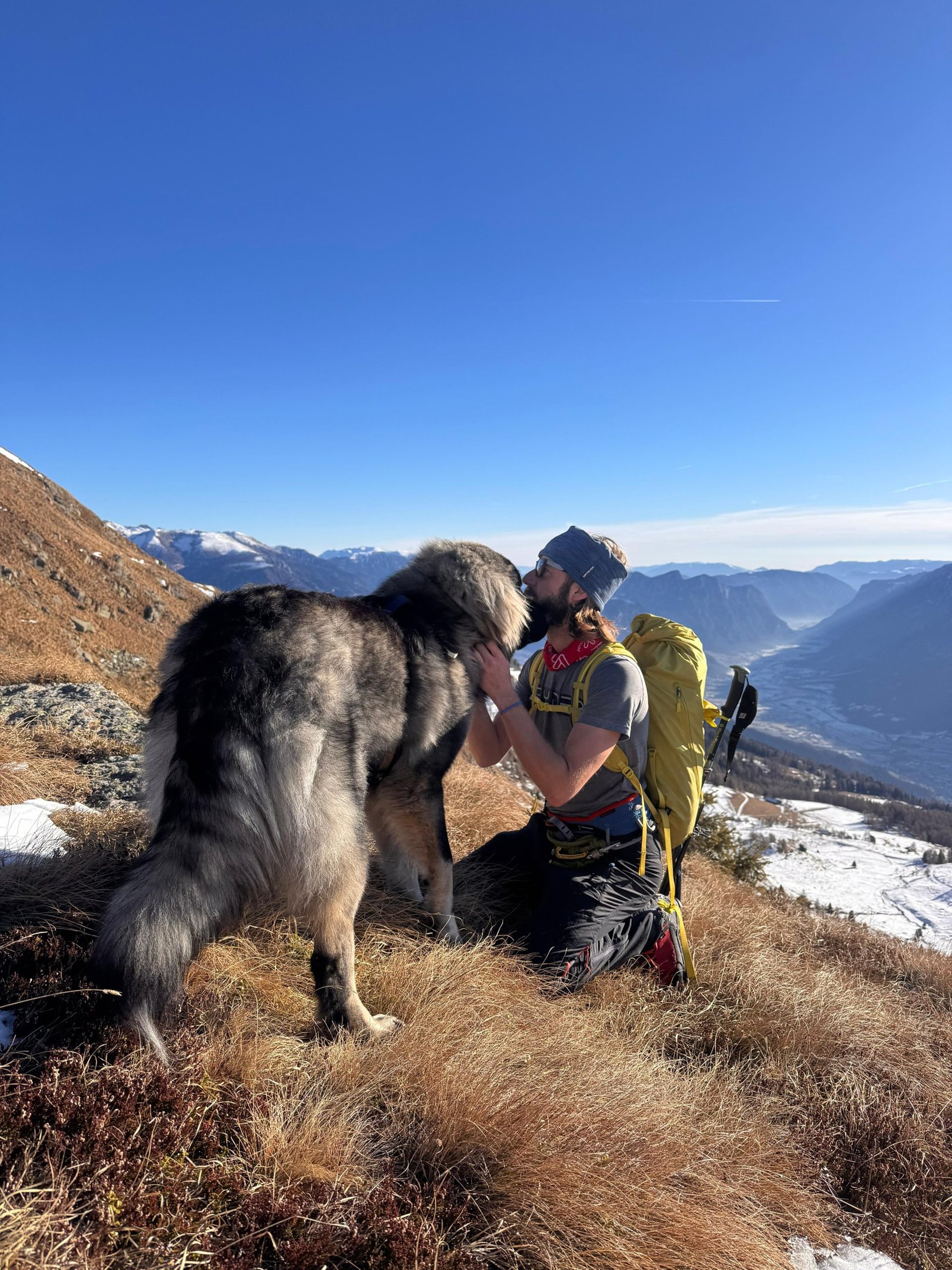 an abstract photo of a curved building with a blue sky in the background