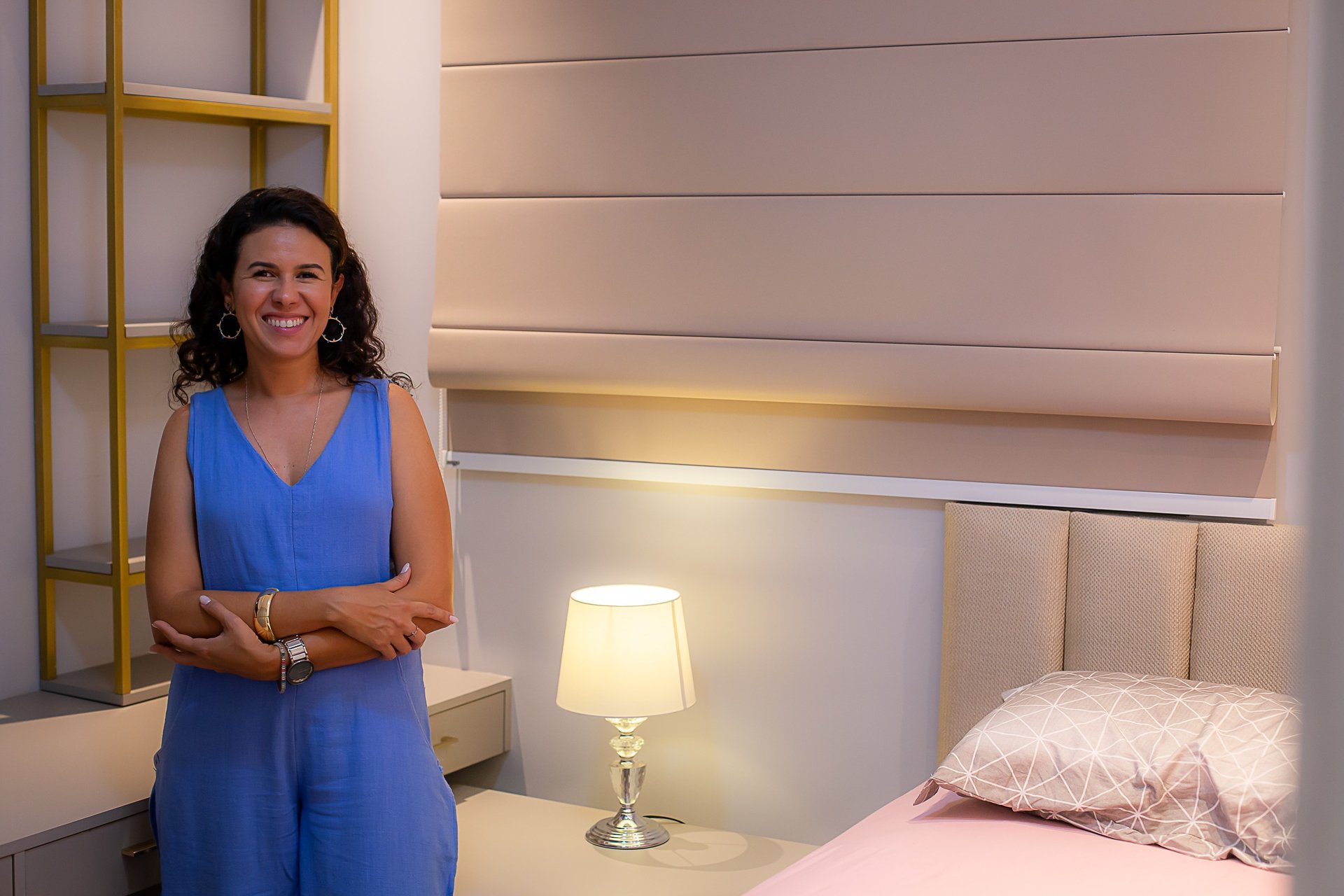 an abstract photo of a curved building with a blue sky in the background