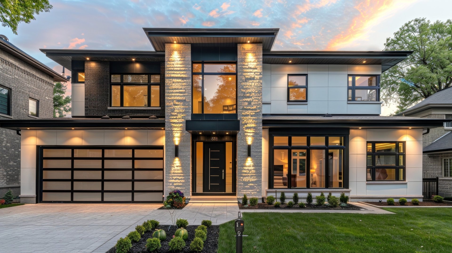 black and brown leather padded tub sofa