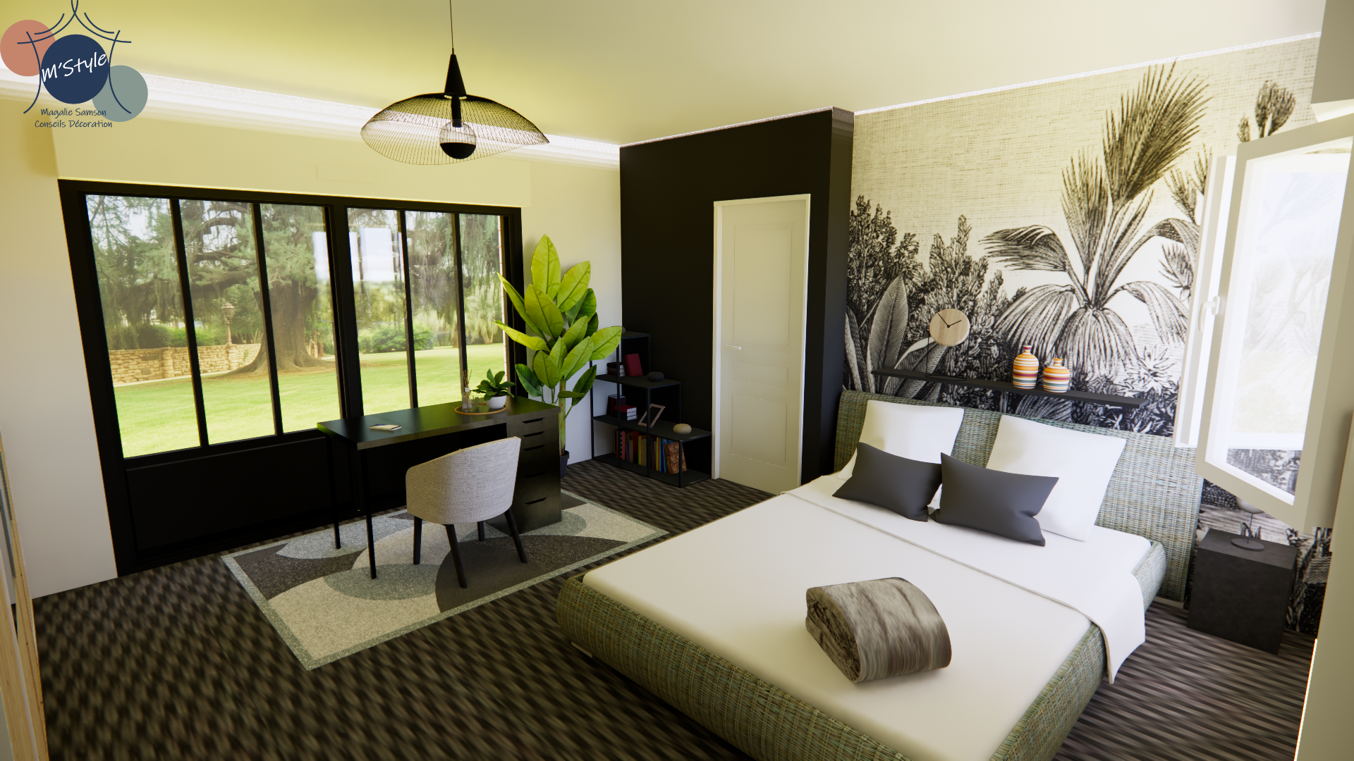 projet chambre version jungle noire