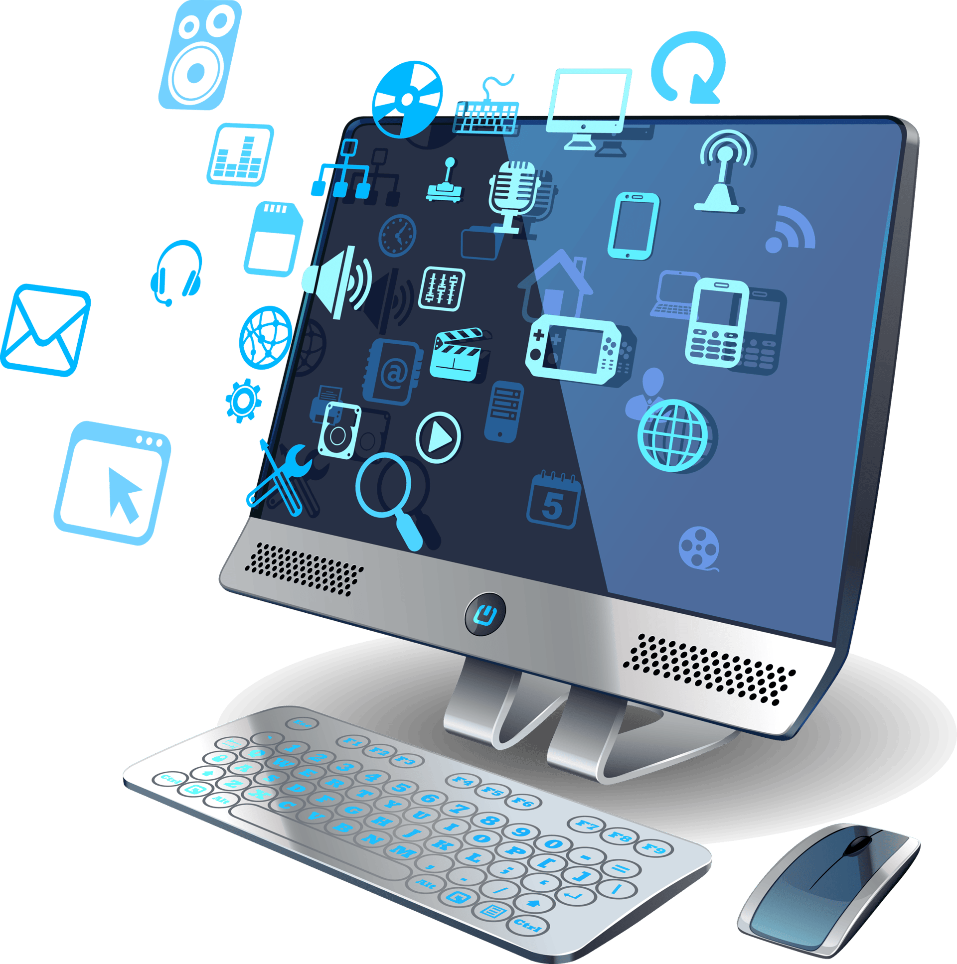 gray computer monitor