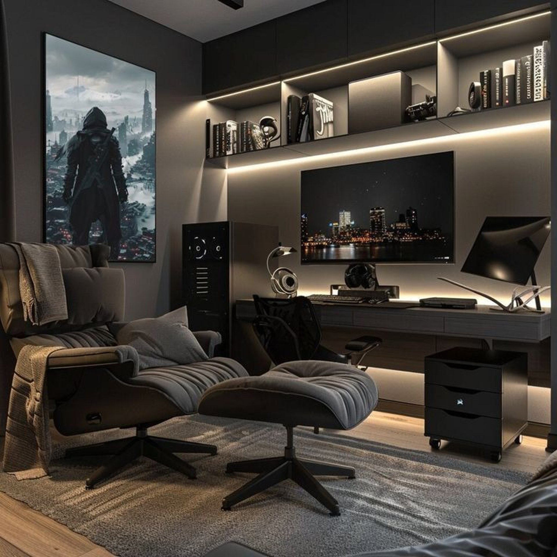 gray computer monitor