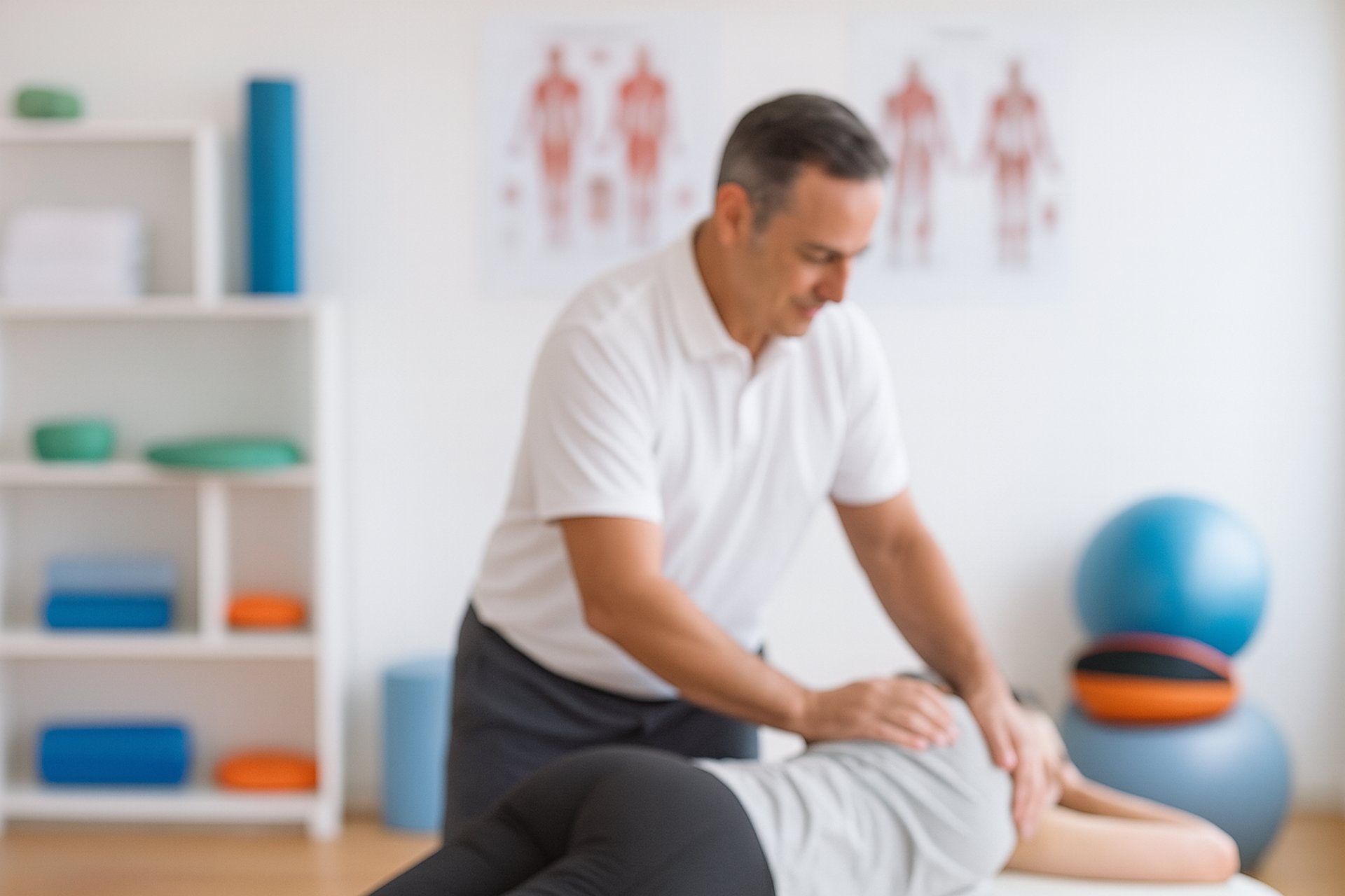 a woman getting a back massage from a man