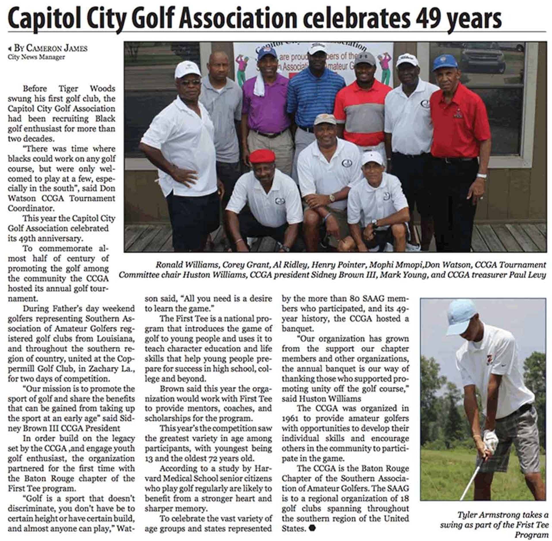 SAAG image of Capitol City Golf Association news clipping