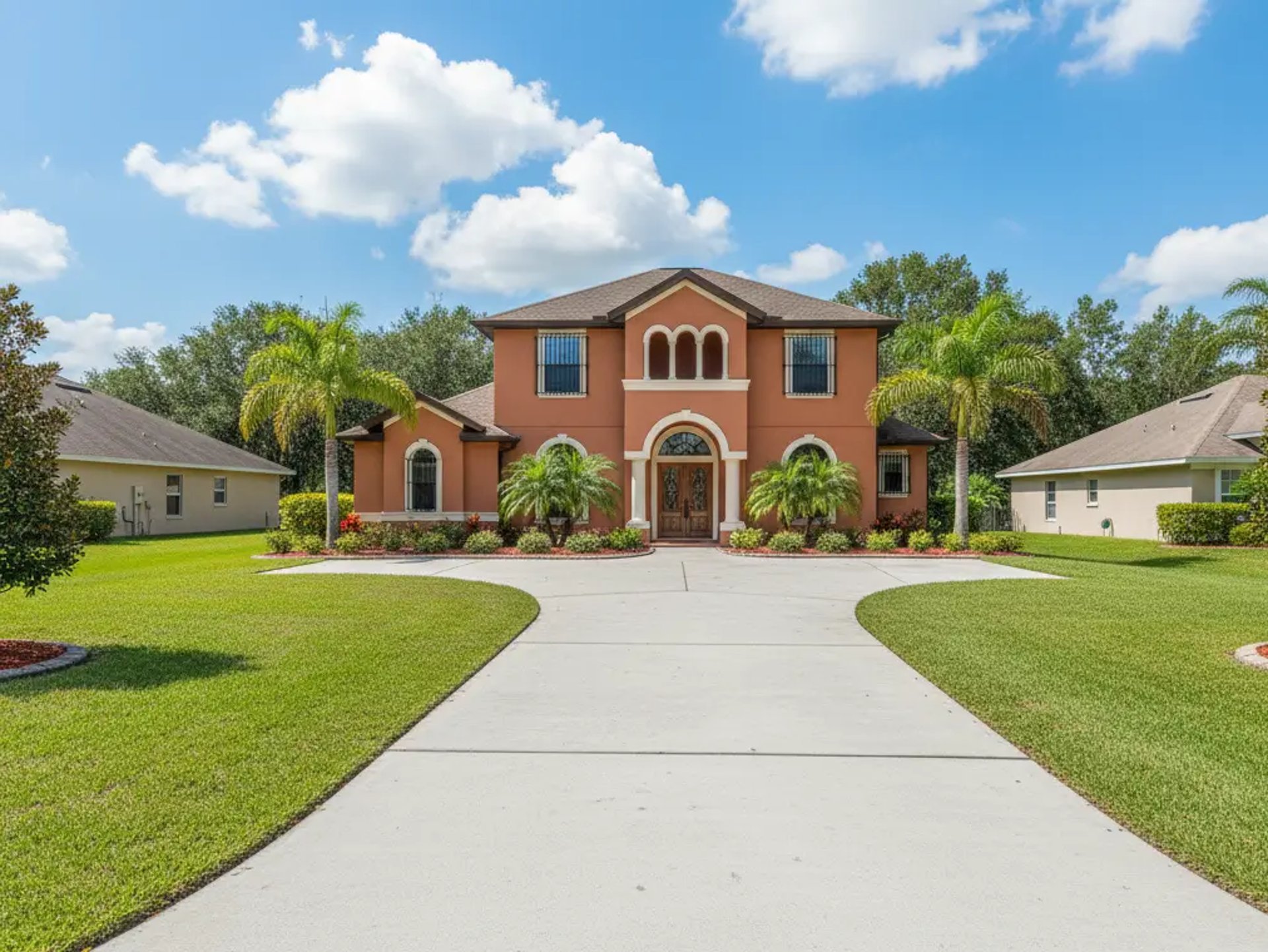 Clean concrete driveway in Apopka, FL with smooth surface and bright natural lighting.