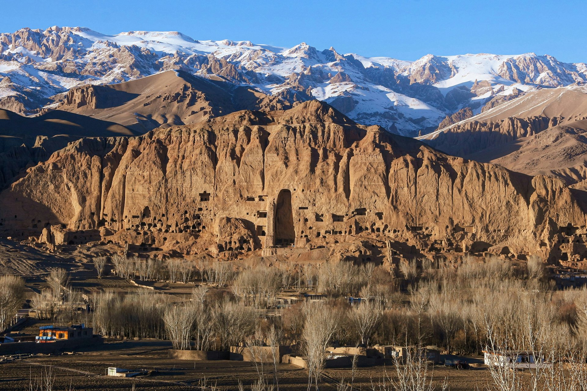 mountain range under blue sky