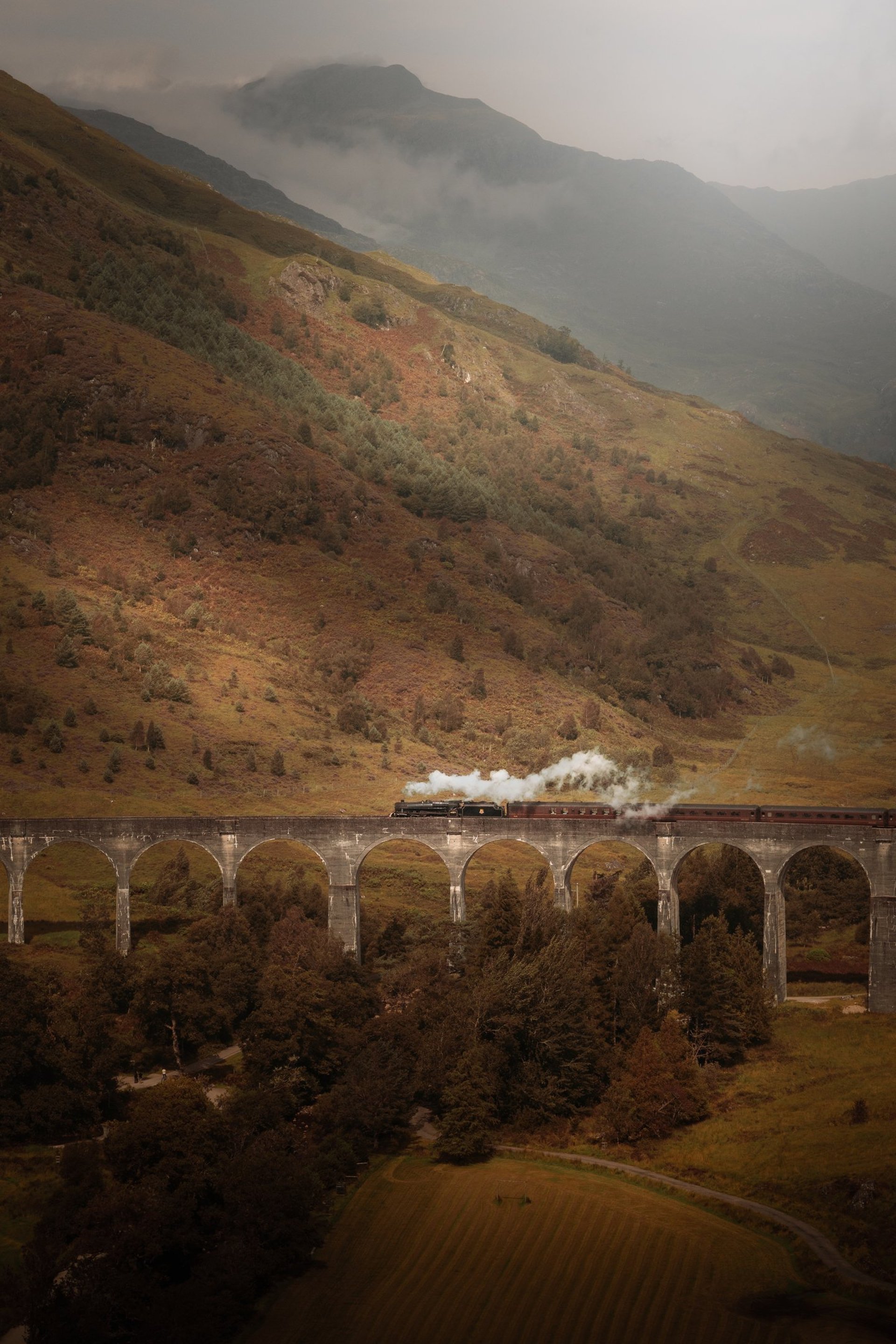 photo paysage viaduc train harry-potter