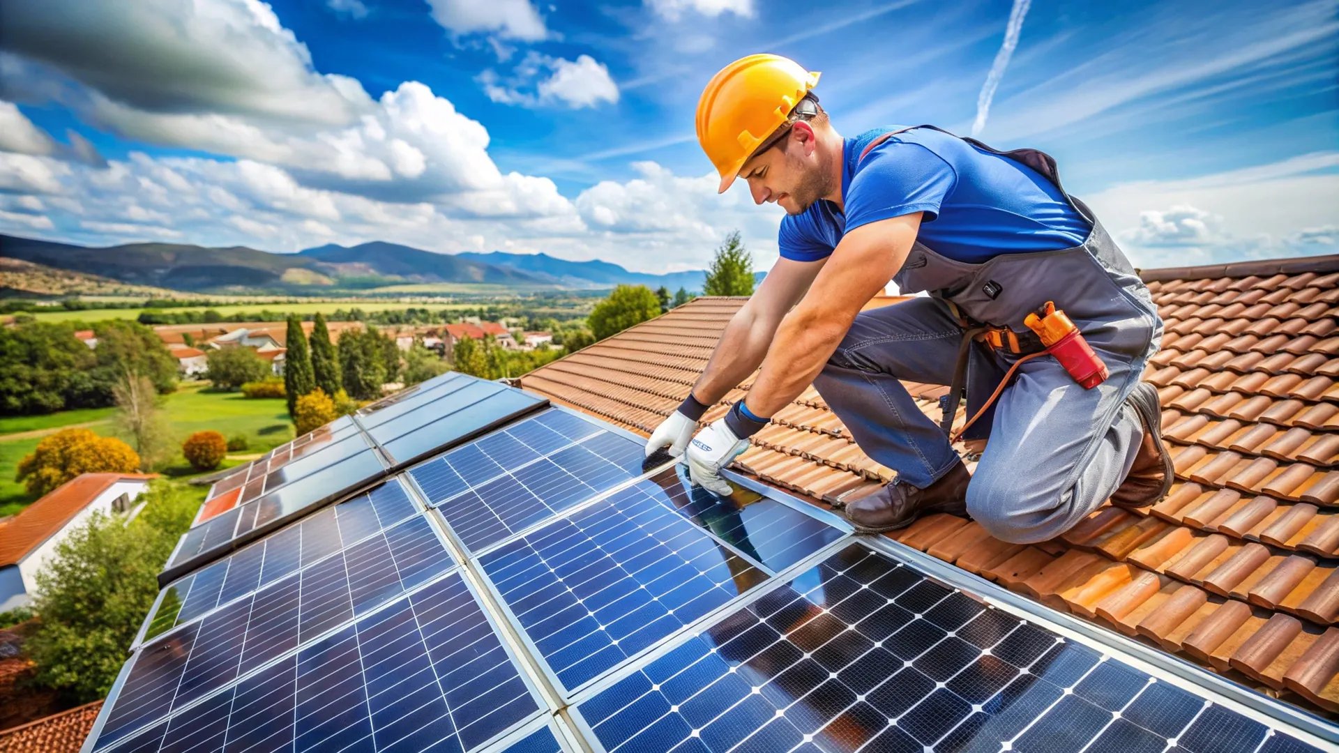 blue solar panel