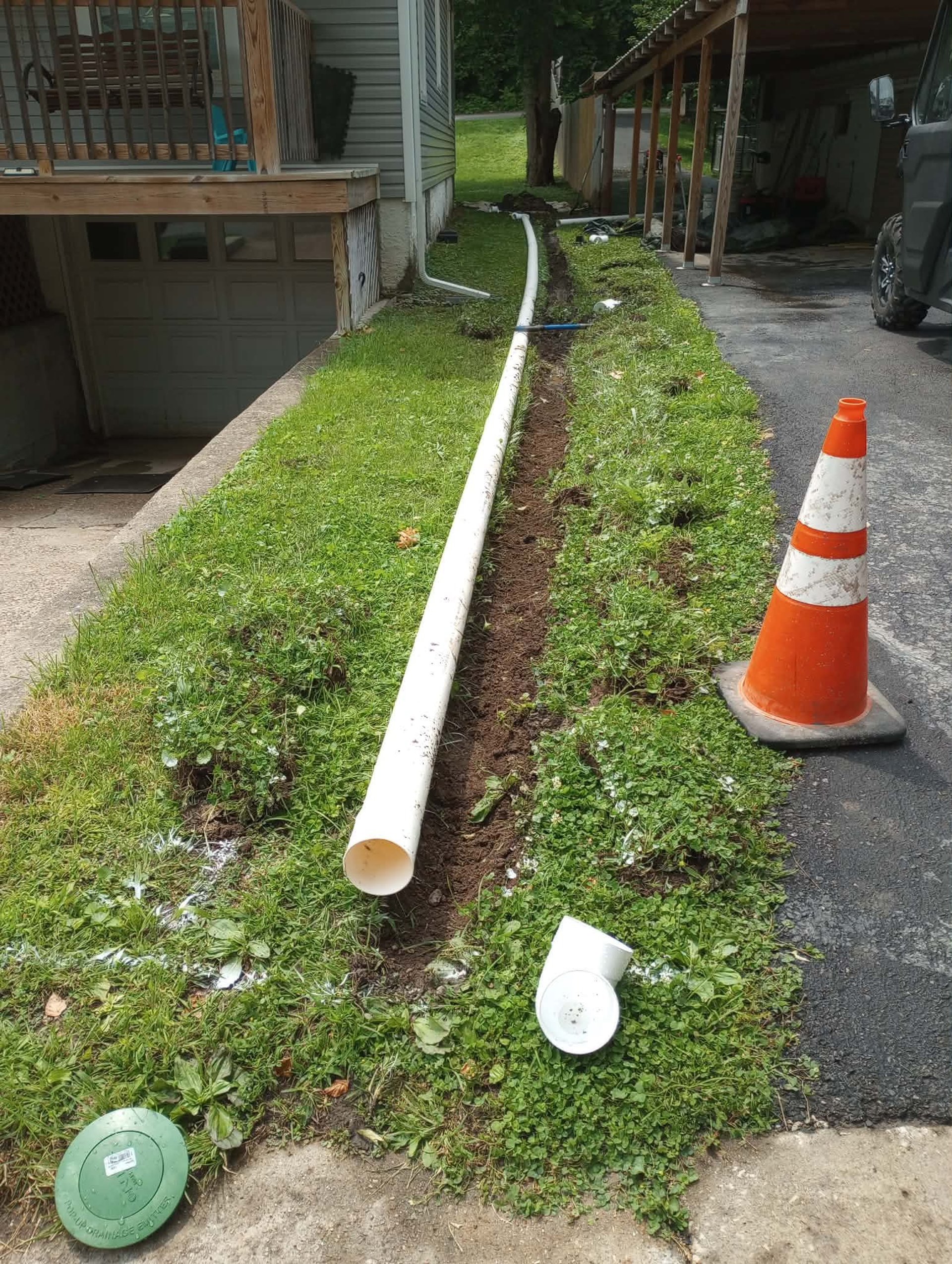 drainage system being installed in Hannibal, MO