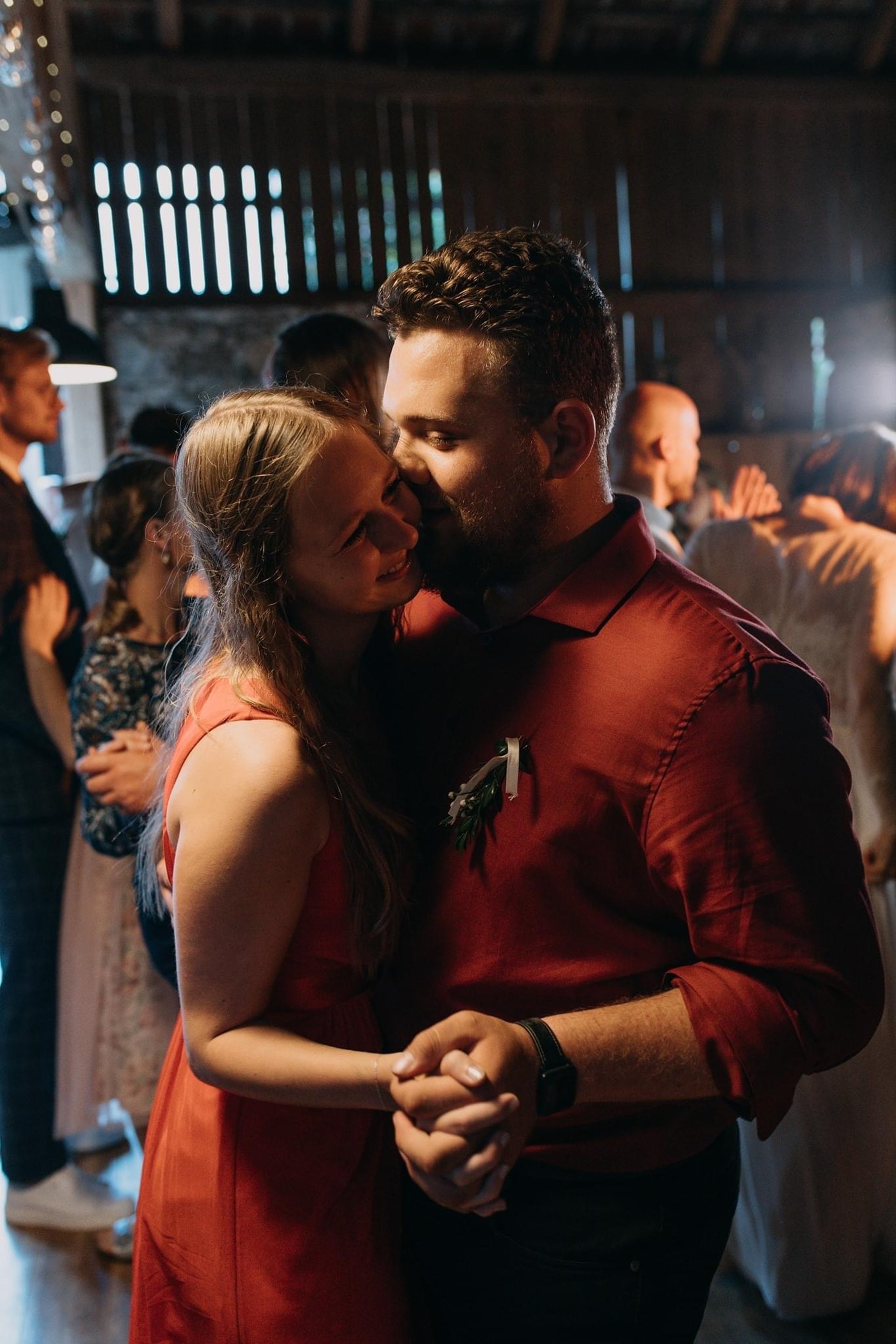 couple wearing silver-colored rings