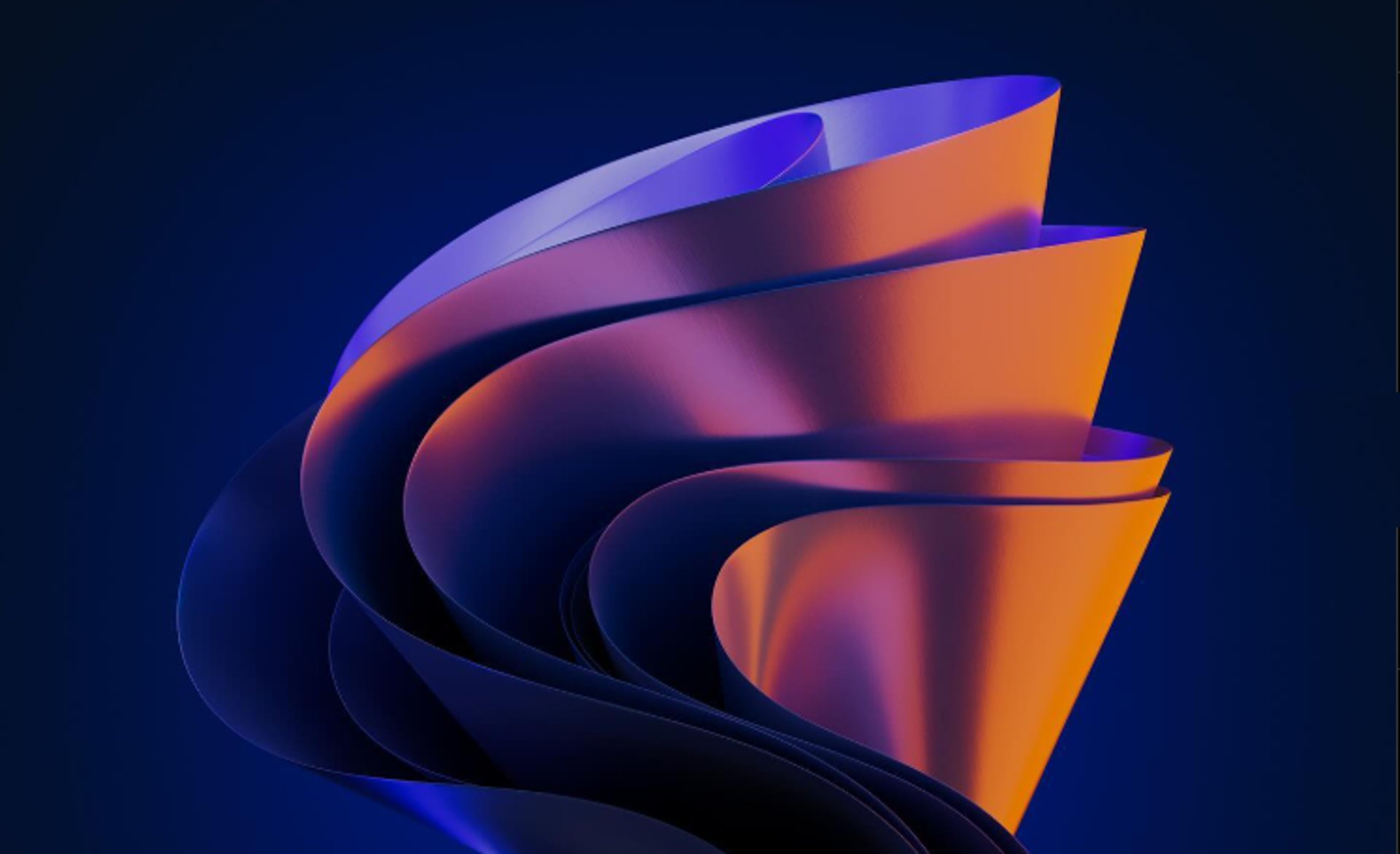 an abstract photo of a curved building with a blue sky in the background