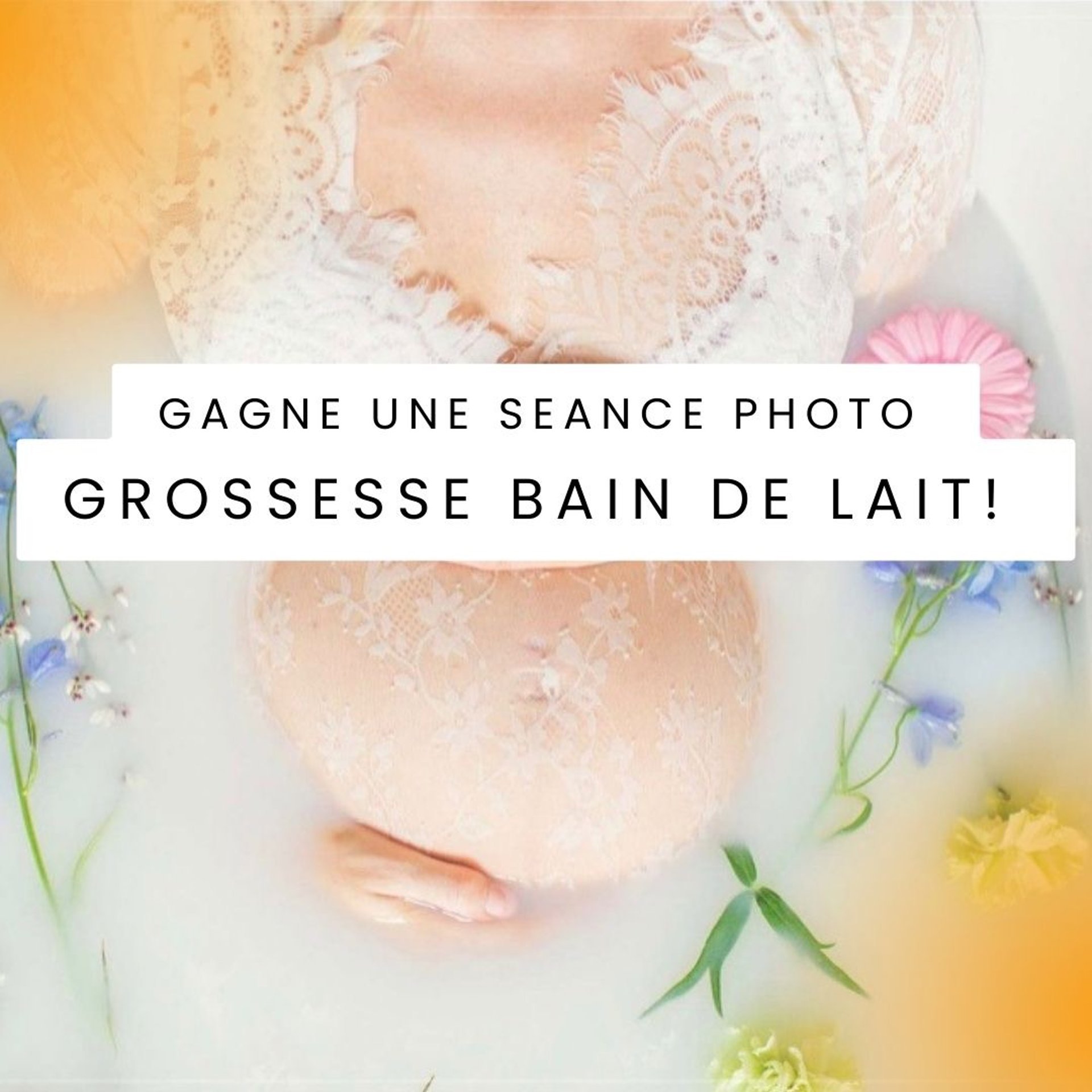 Concours décembre gagne une séance photo grossesse bain de lait