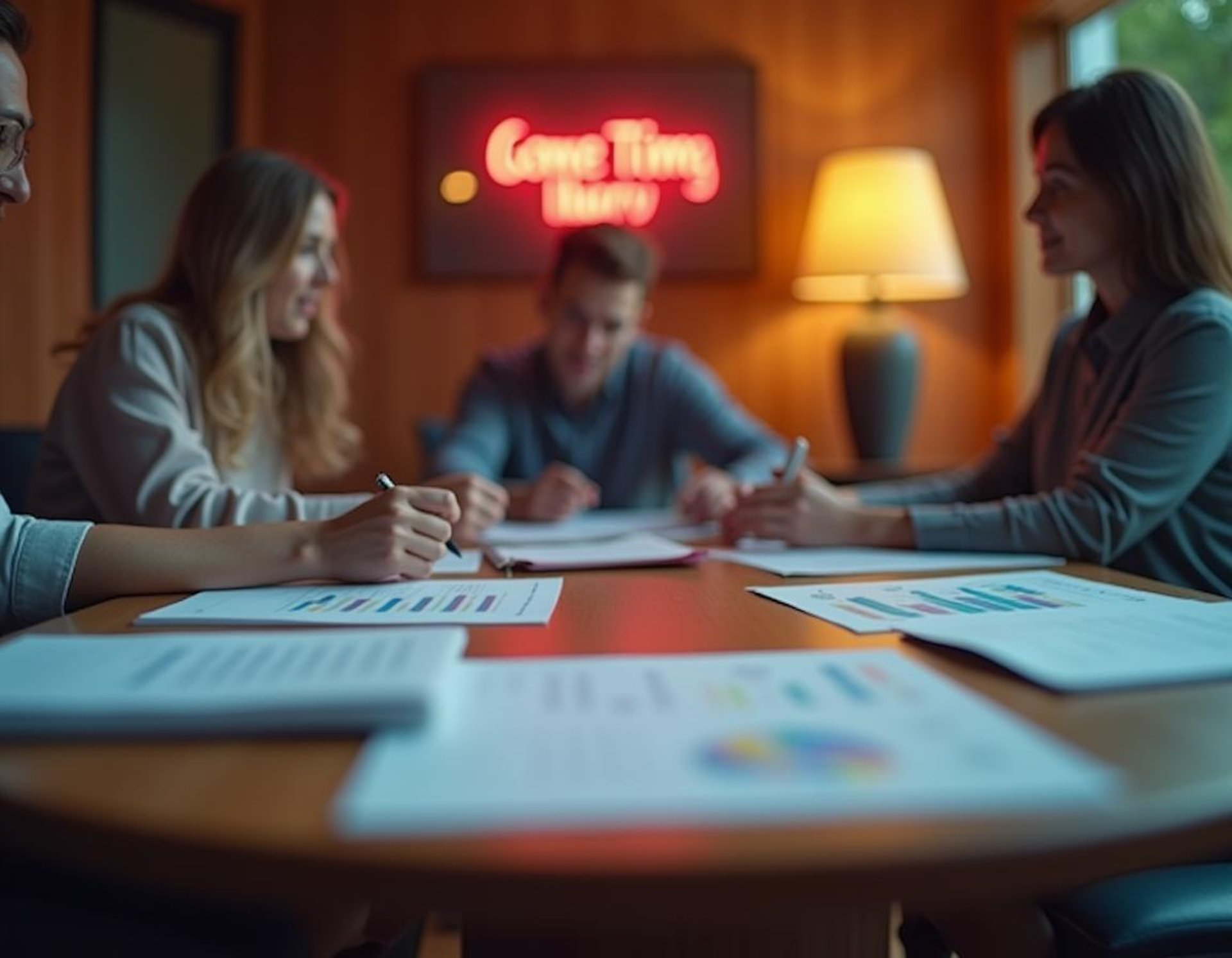an abstract photo of a curved building with a blue sky in the background