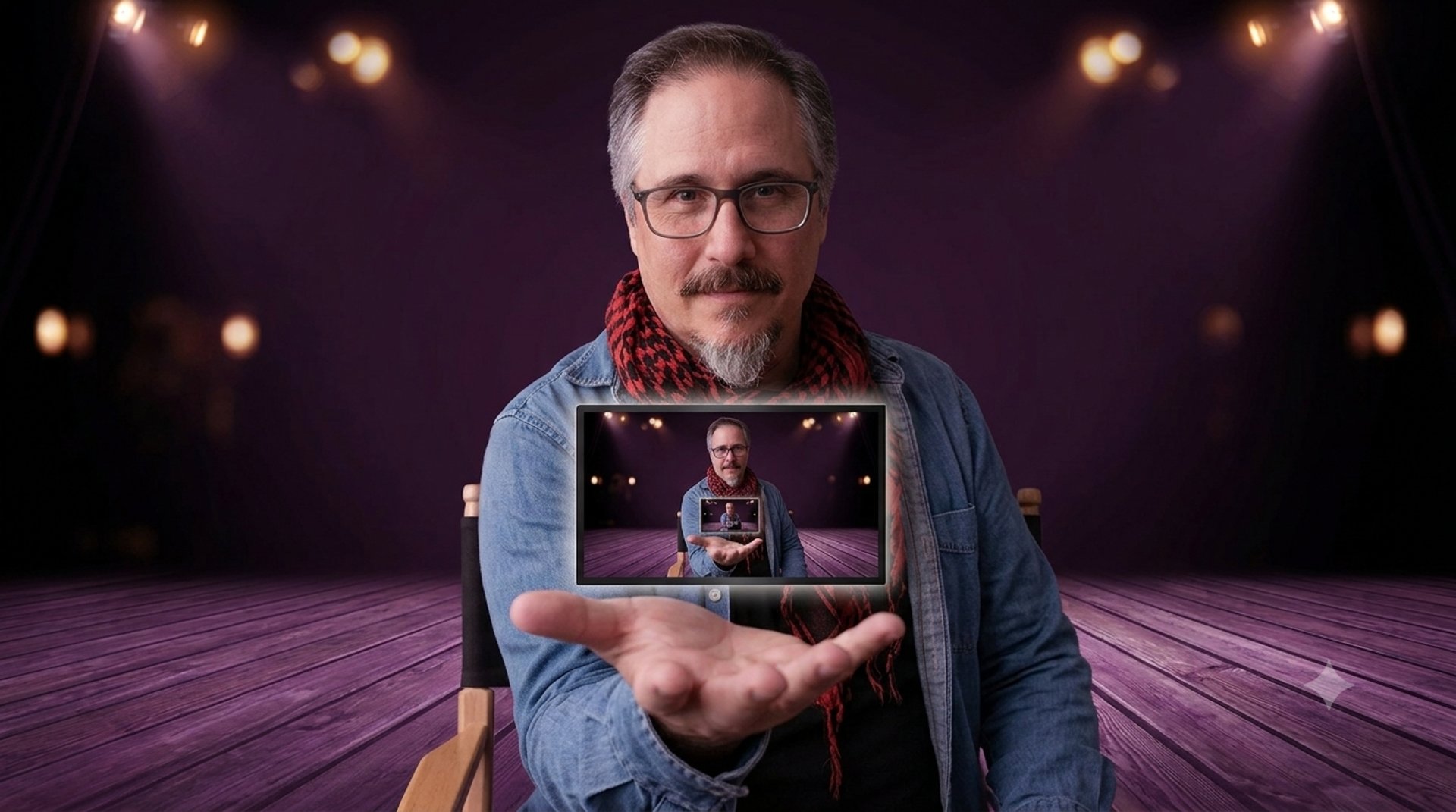 Imagen de Óscar Ocaña Parrón promocionando teatro en una imagen de ciclo infinito