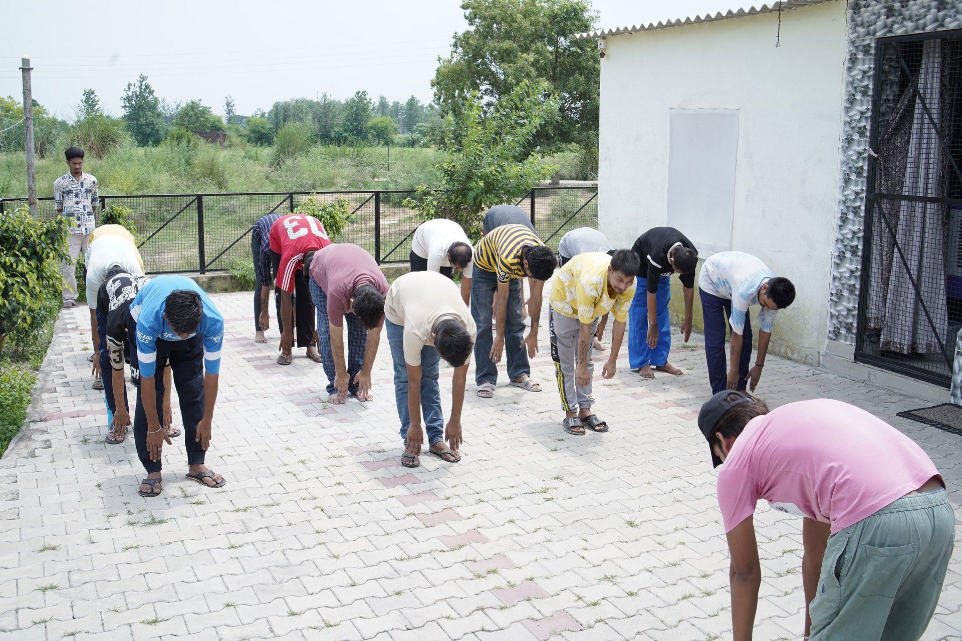 a woman getting her nails done at a nail salon