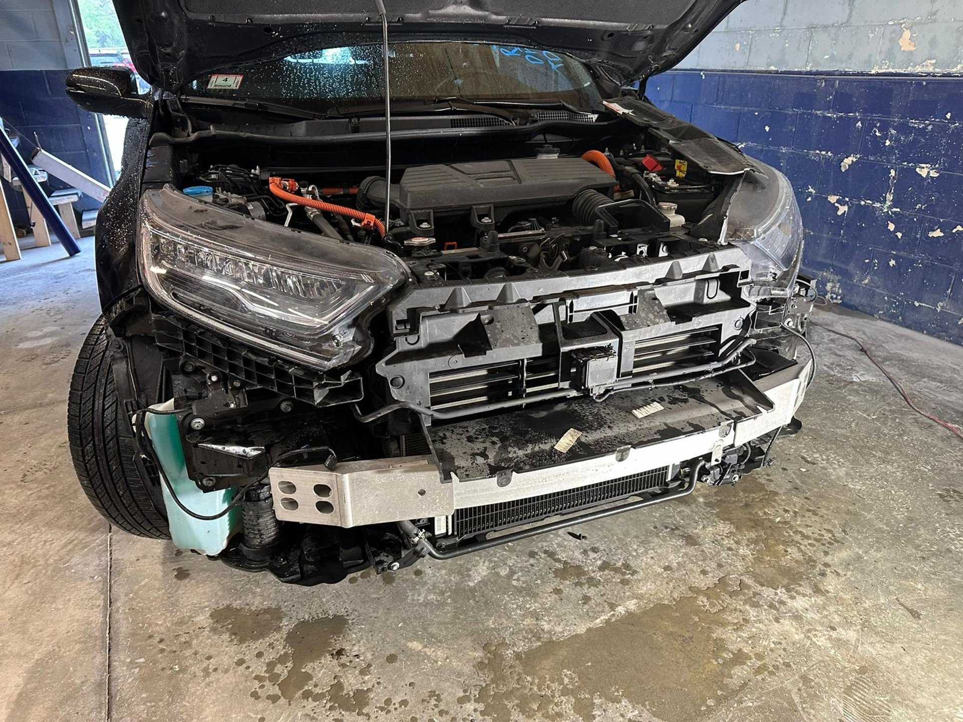 black car with open door