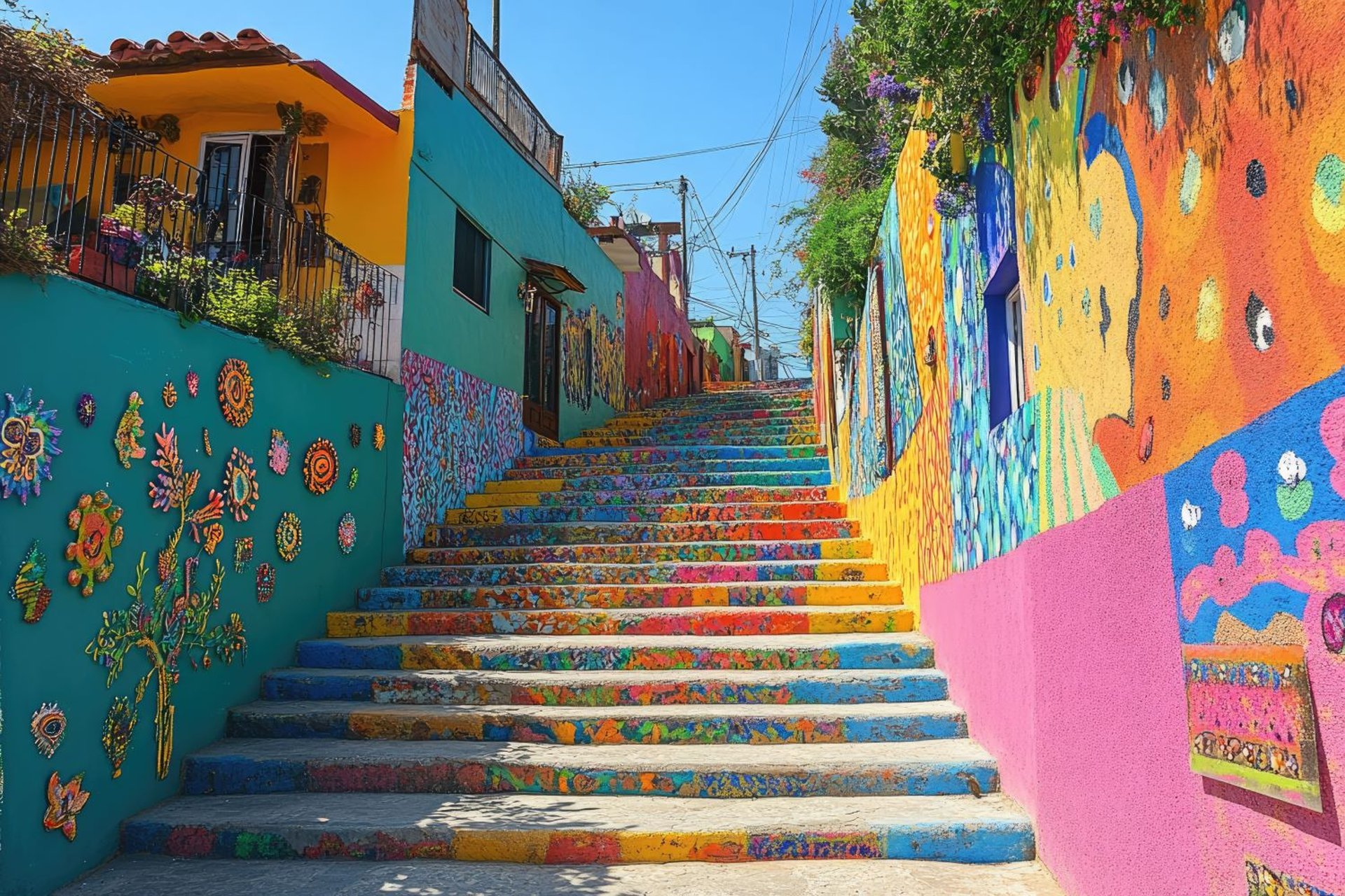 color stairs