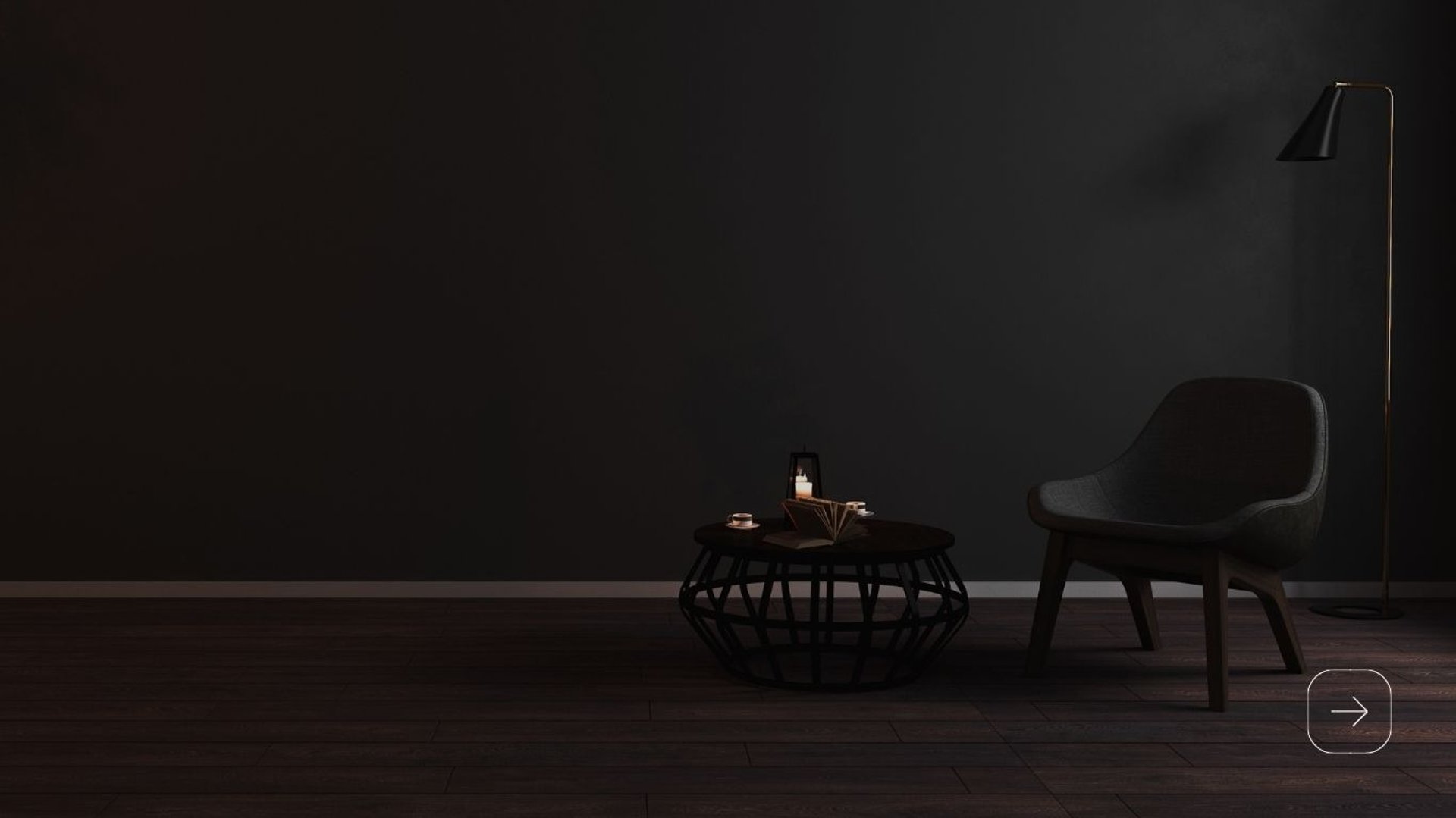 An empty room with hard wood floors and white walls