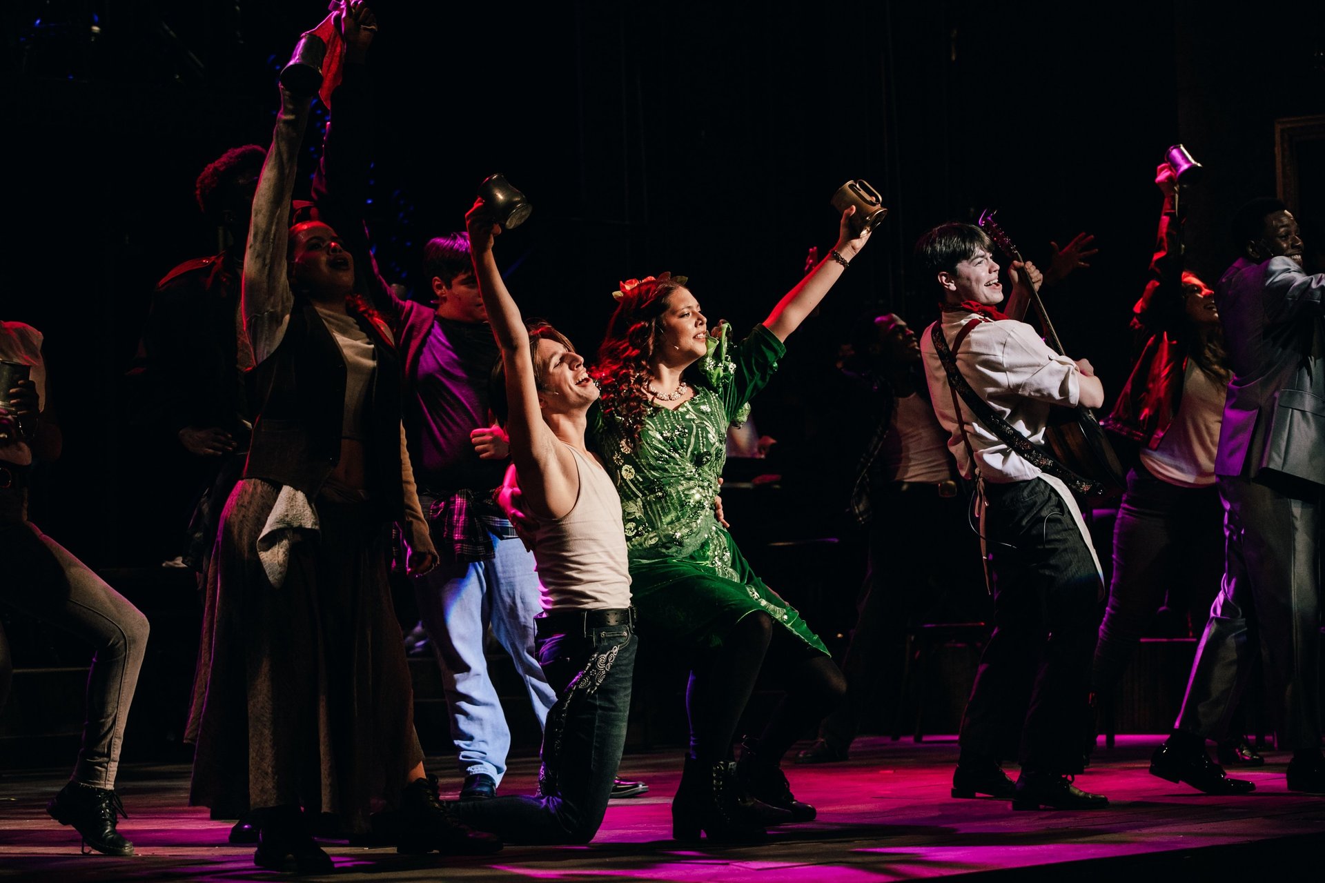woman wearing yellow long-sleeved dress under white clouds and blue sky during daytime