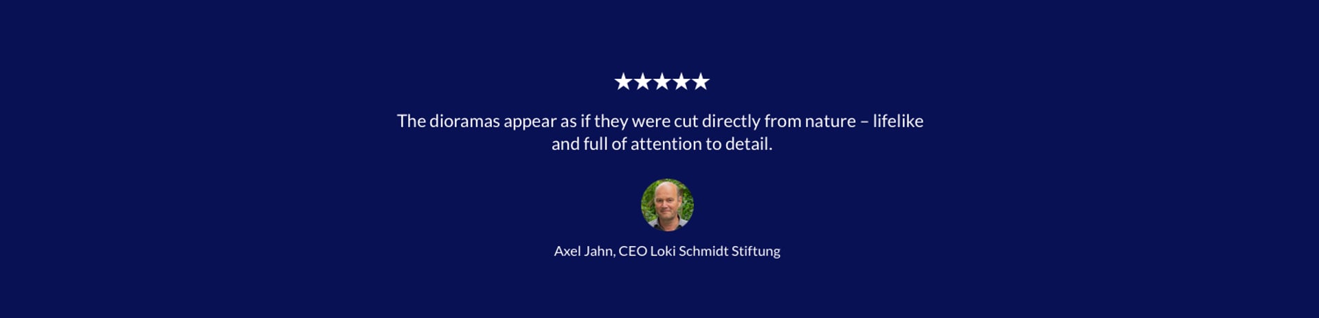 Axel Jahn, CEO Loki schmidt stiftung positive review on sebastian brandt