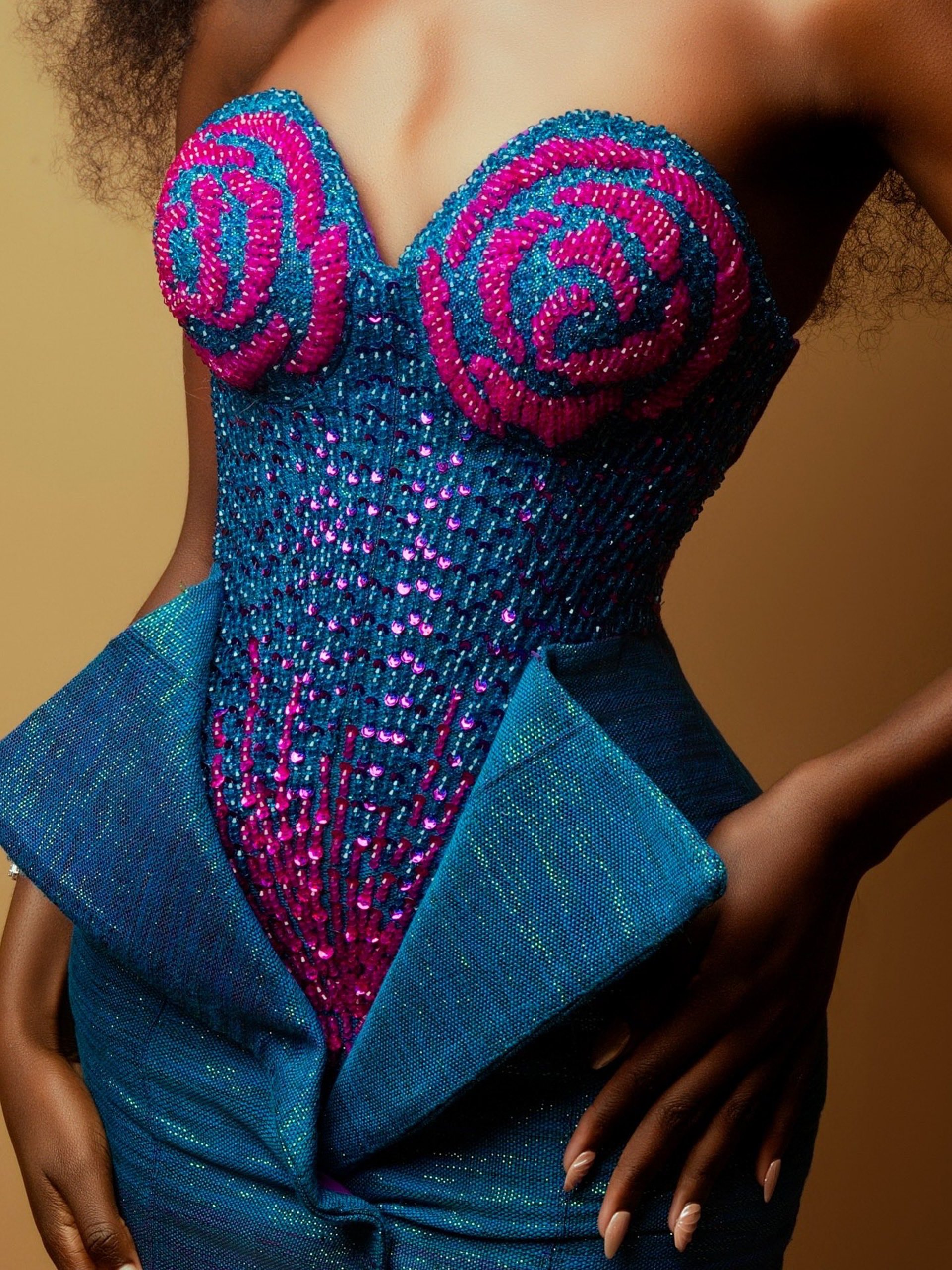 black blue and yellow textile