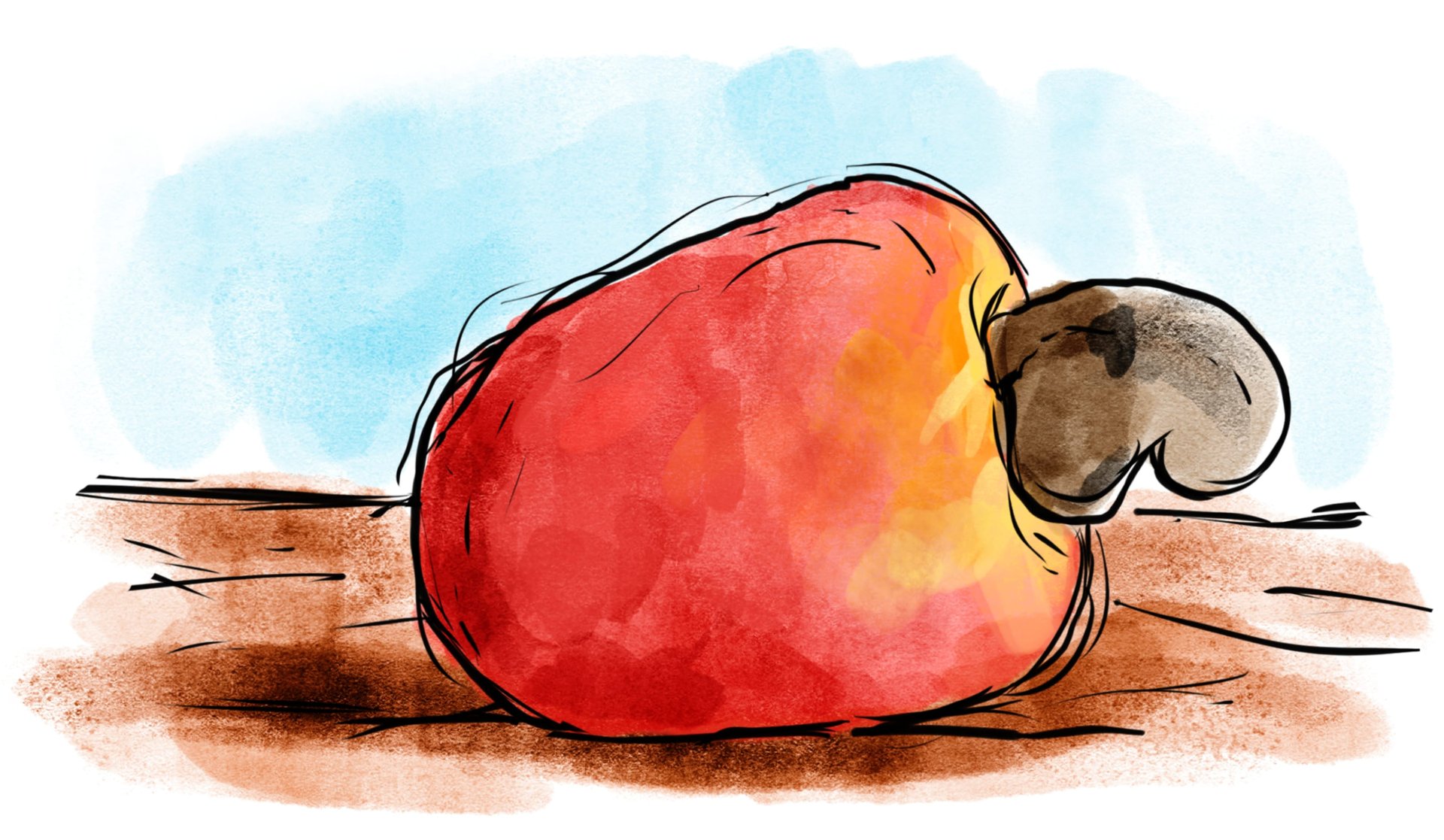 an abstract photo of a curved building with a blue sky in the background