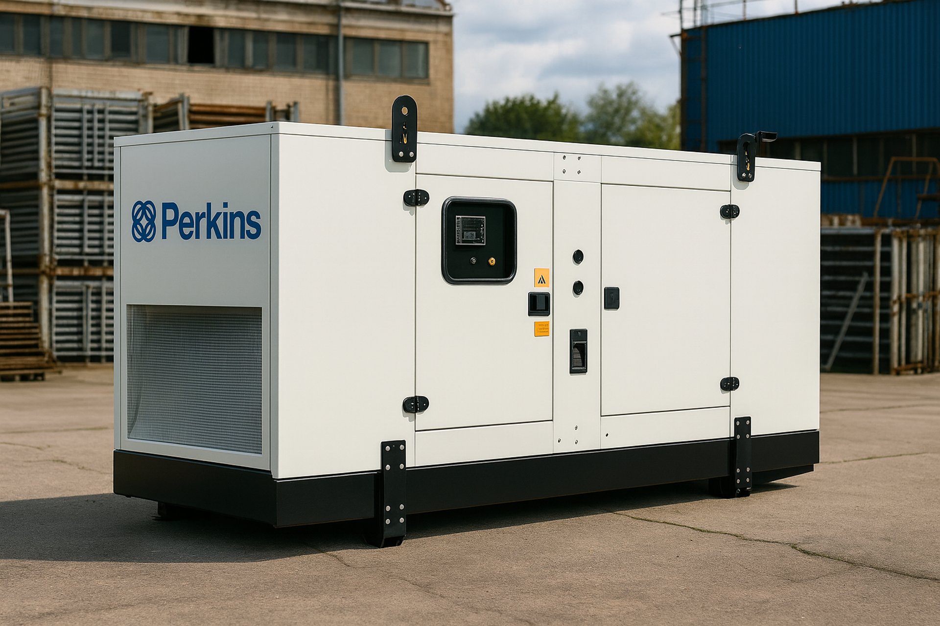 an abstract photo of a curved building with a blue sky in the background