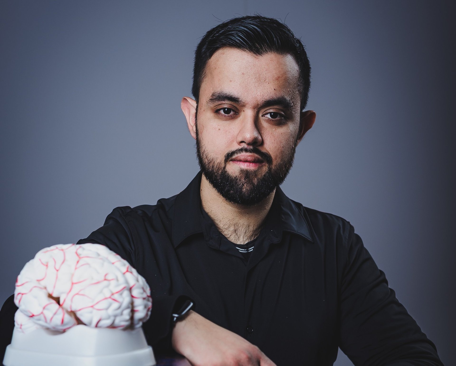 black and brown leather padded tub sofa