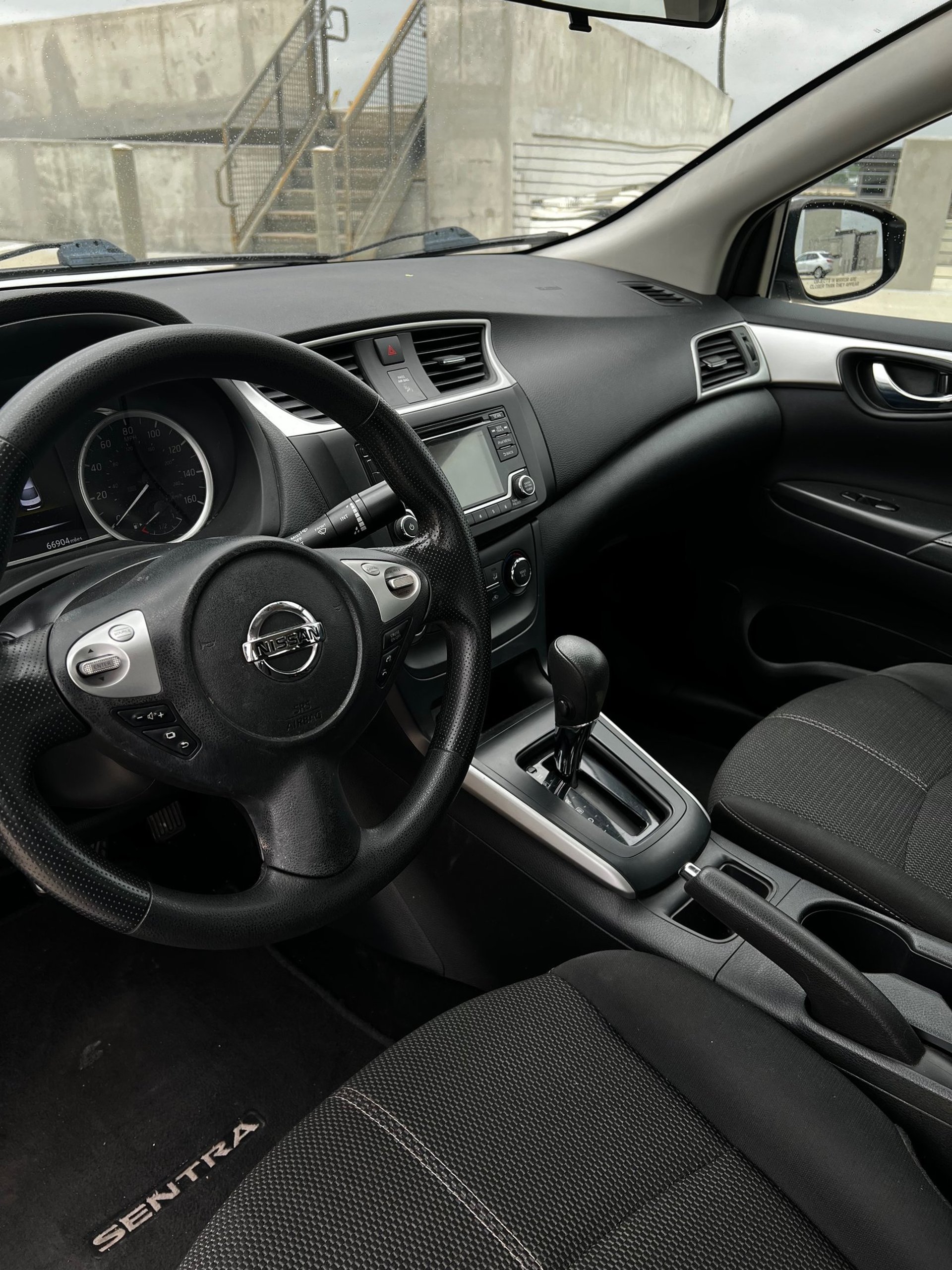 black and red Toyota interior
