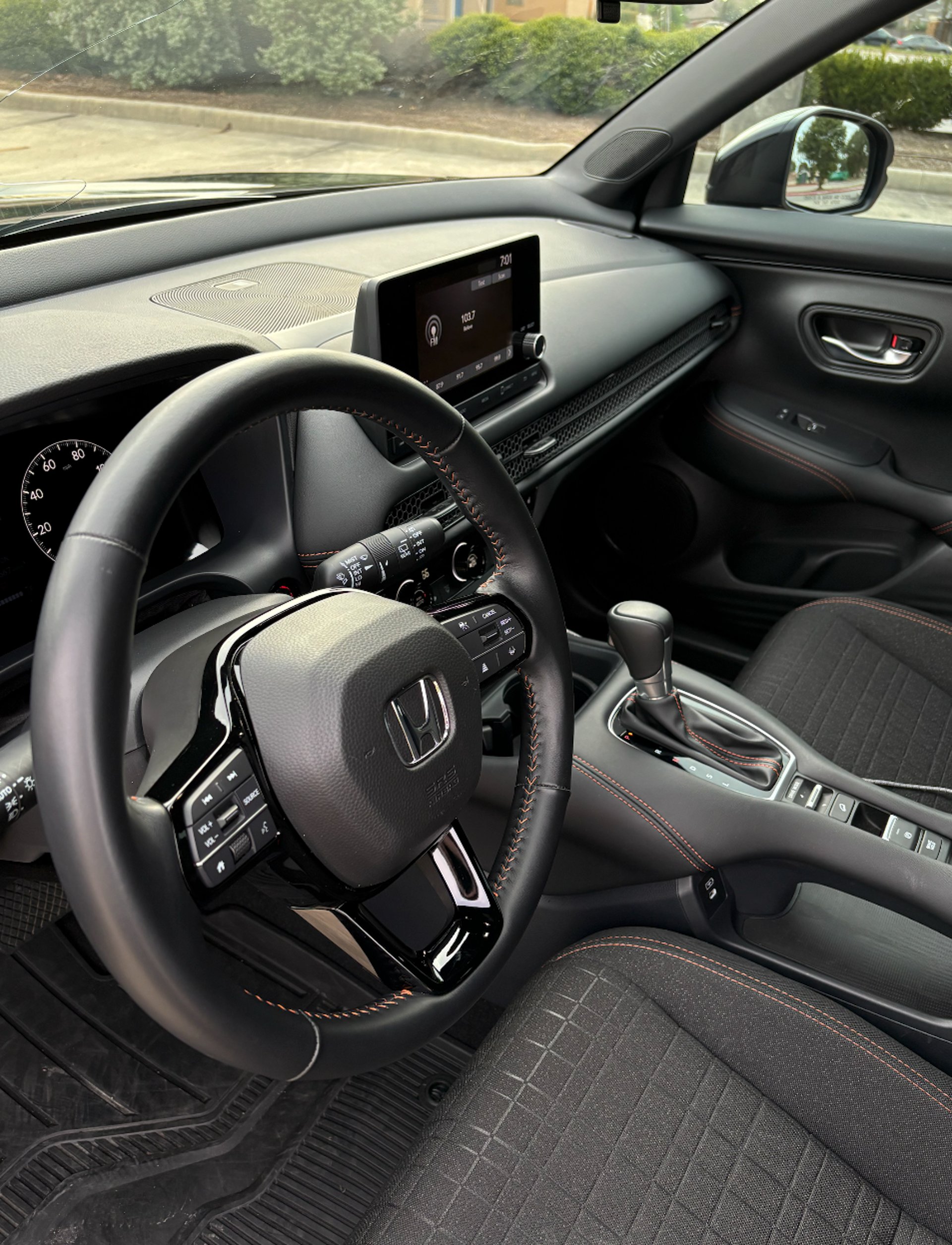black and red Toyota interior
