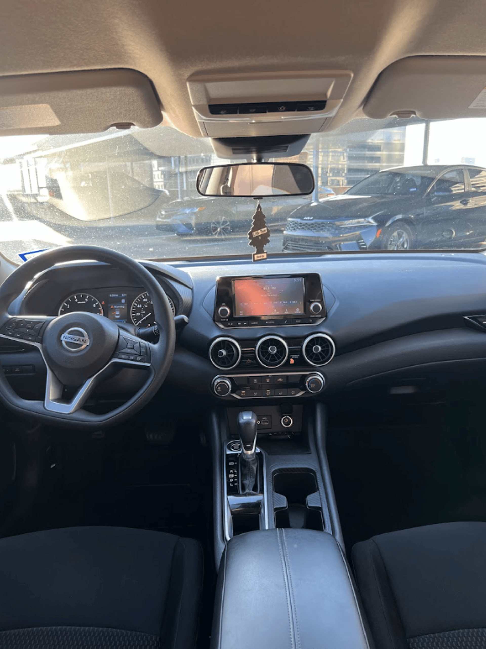 black and red Toyota interior