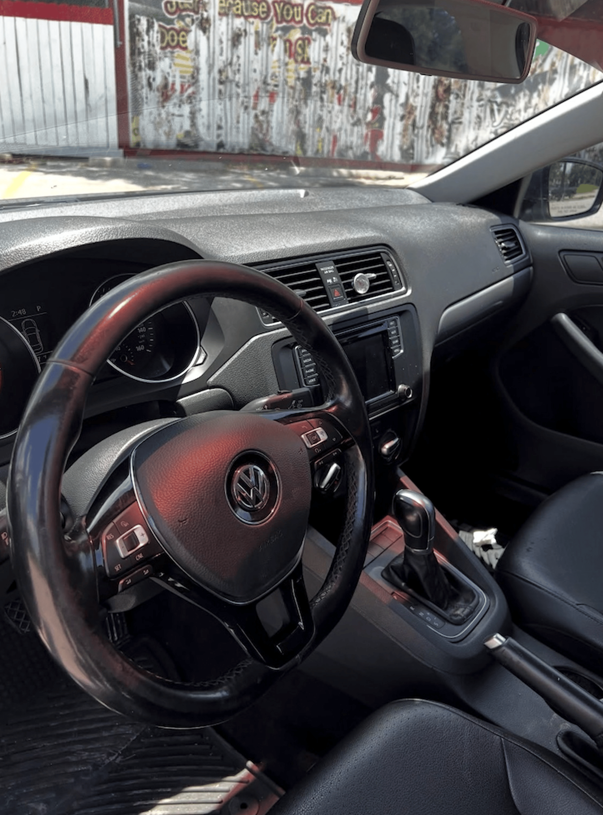black and red Toyota interior