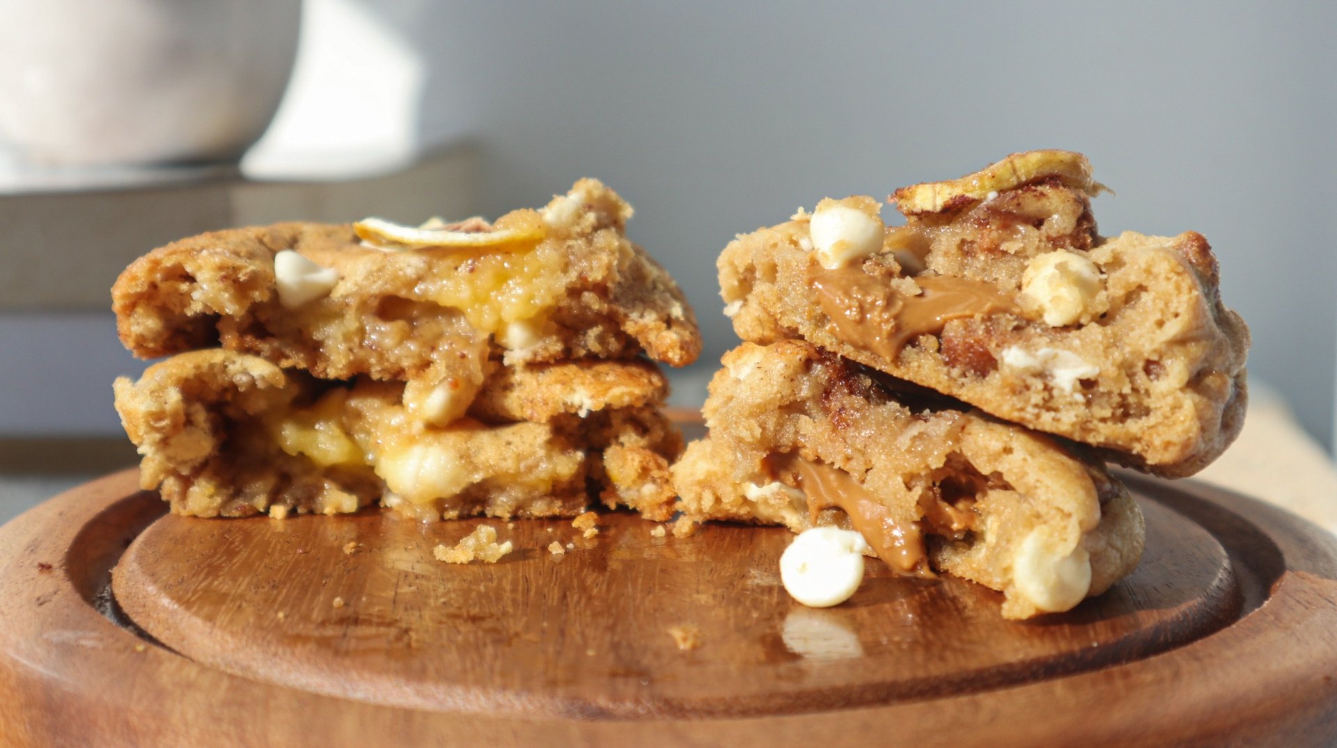 an abstract photo of a curved building with a blue sky in the background