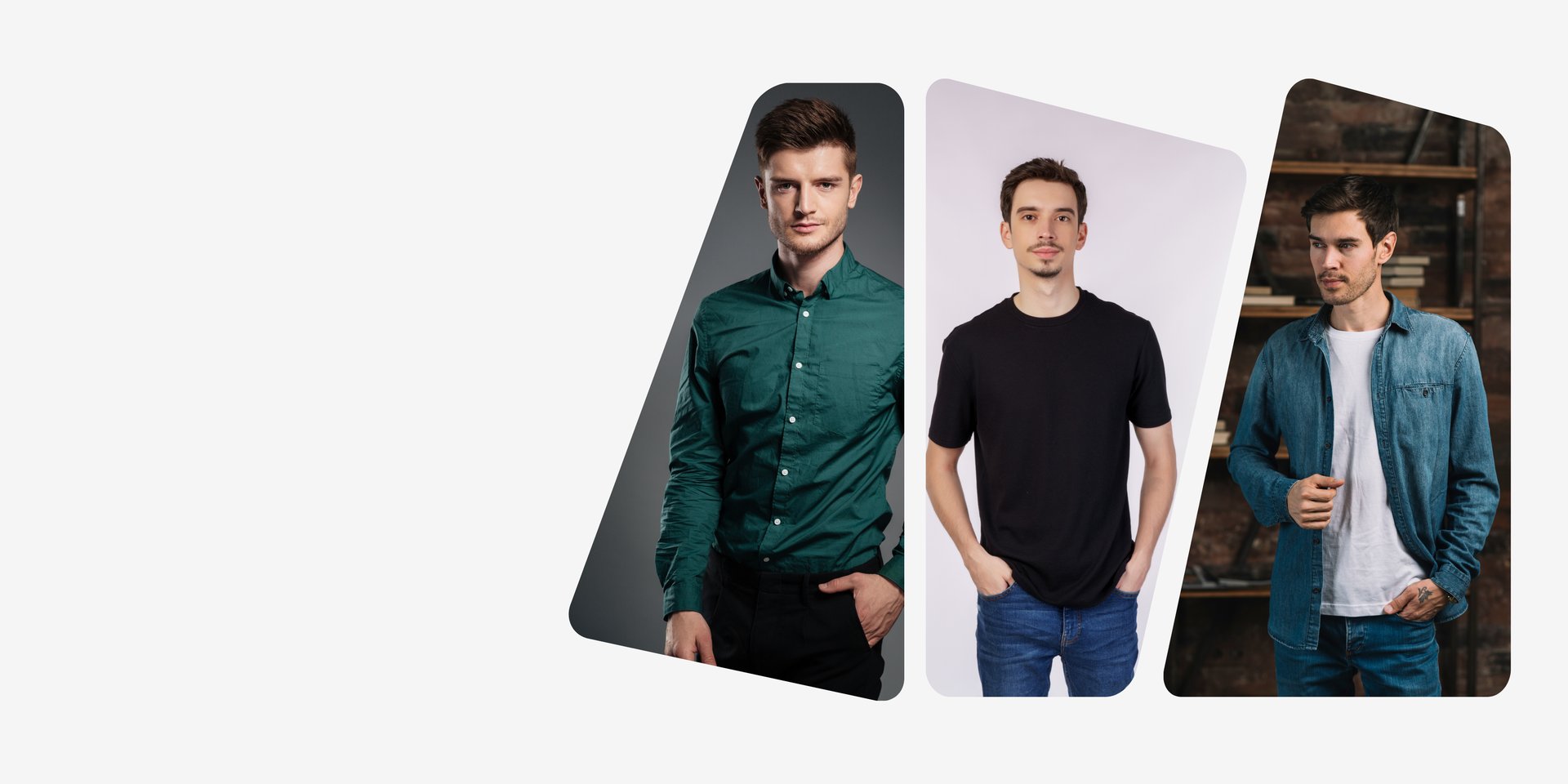 closeup of hanged shirts on rack