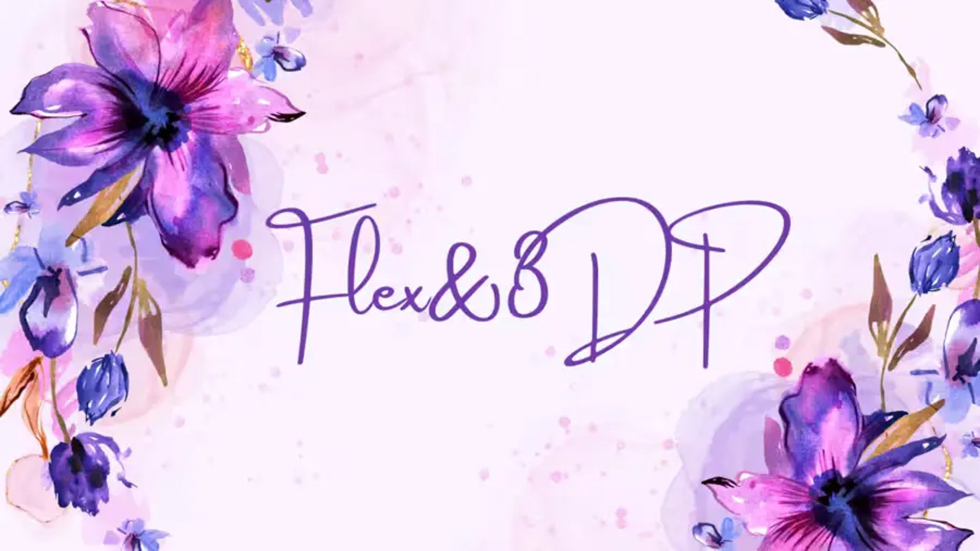 Logo auto entreprise Flex & 3DP. Fleurs mauves