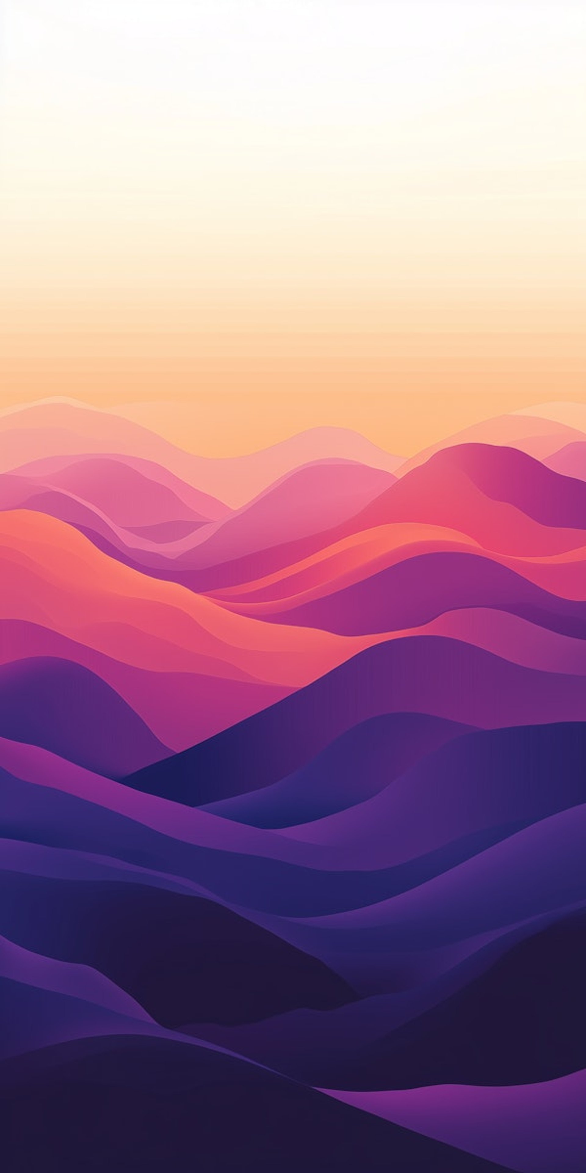 Abstract multi colour hills
