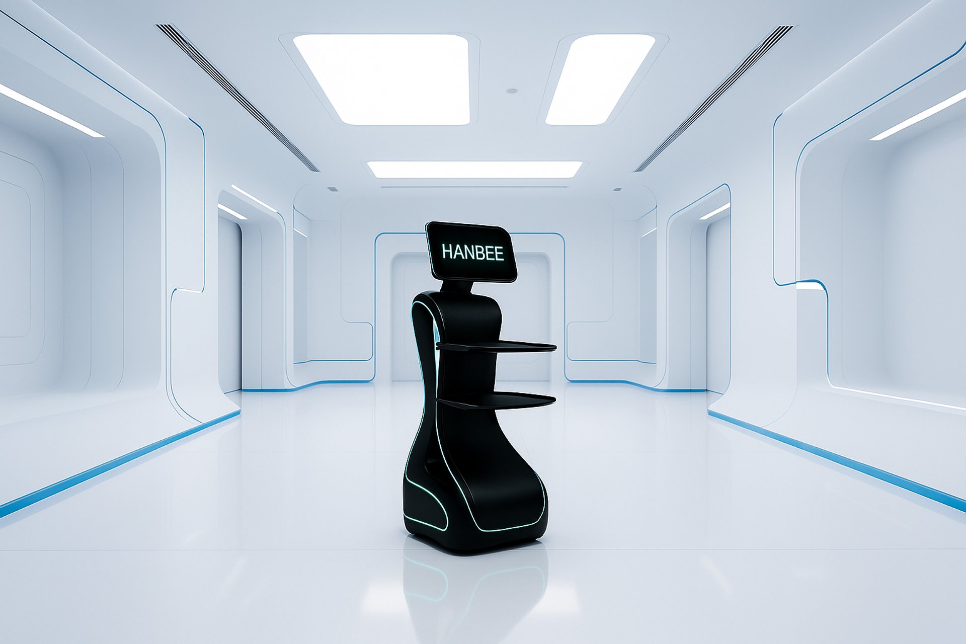 a toy robot with a blue background