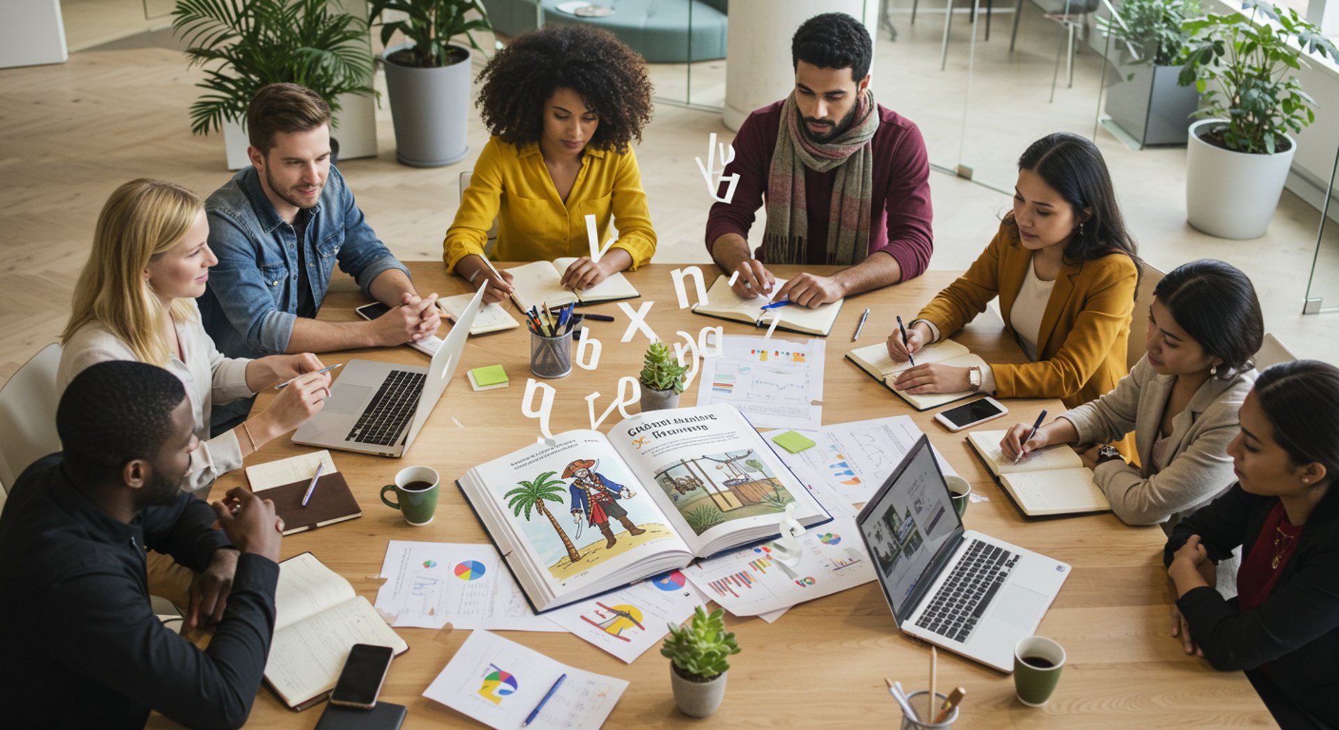 macbook pro displaying group of people