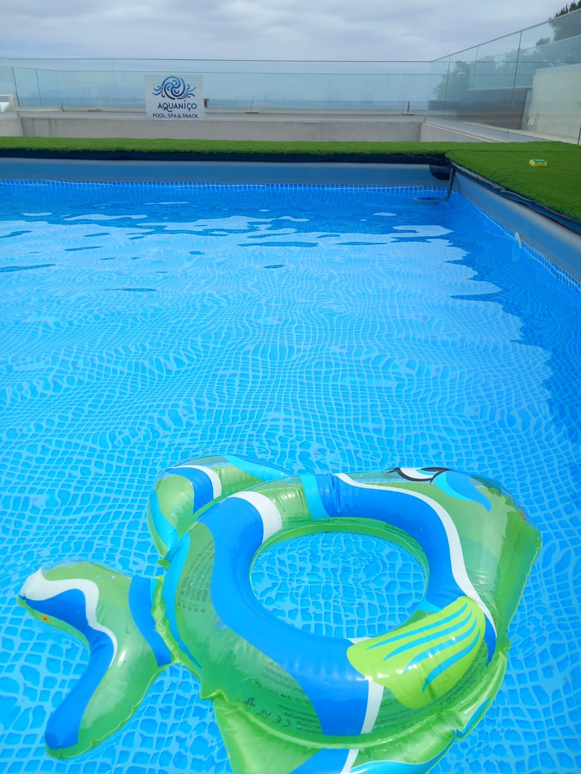 empty gray floor beside pool