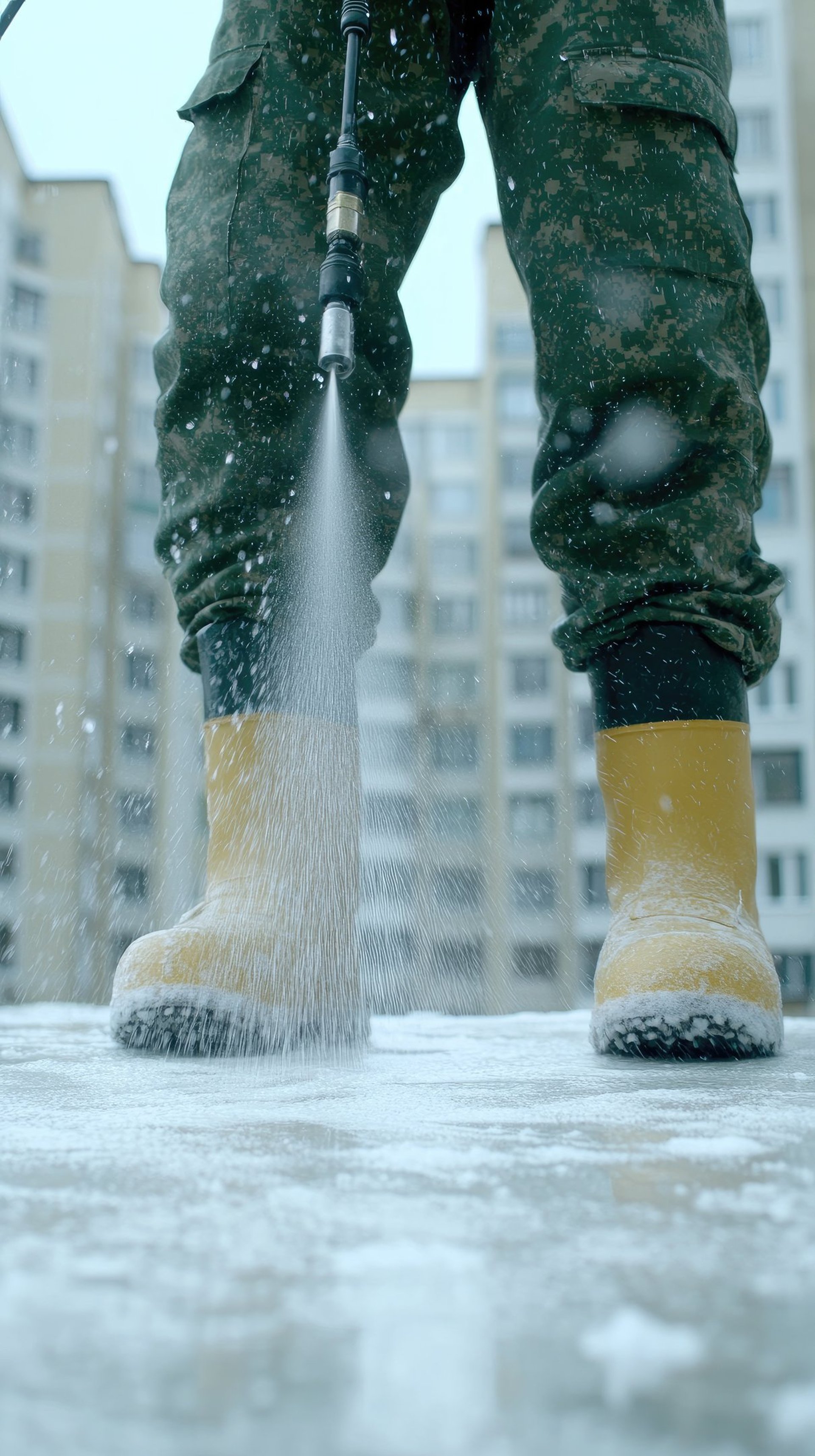 an abstract photo of a curved building with a blue sky in the background