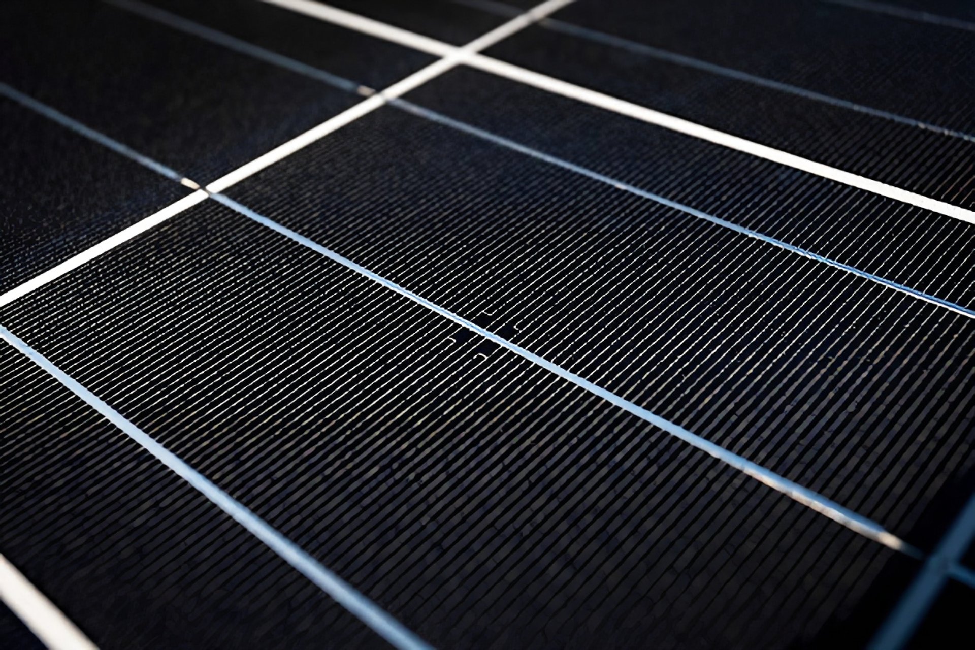 A close up of a solar panel on a building