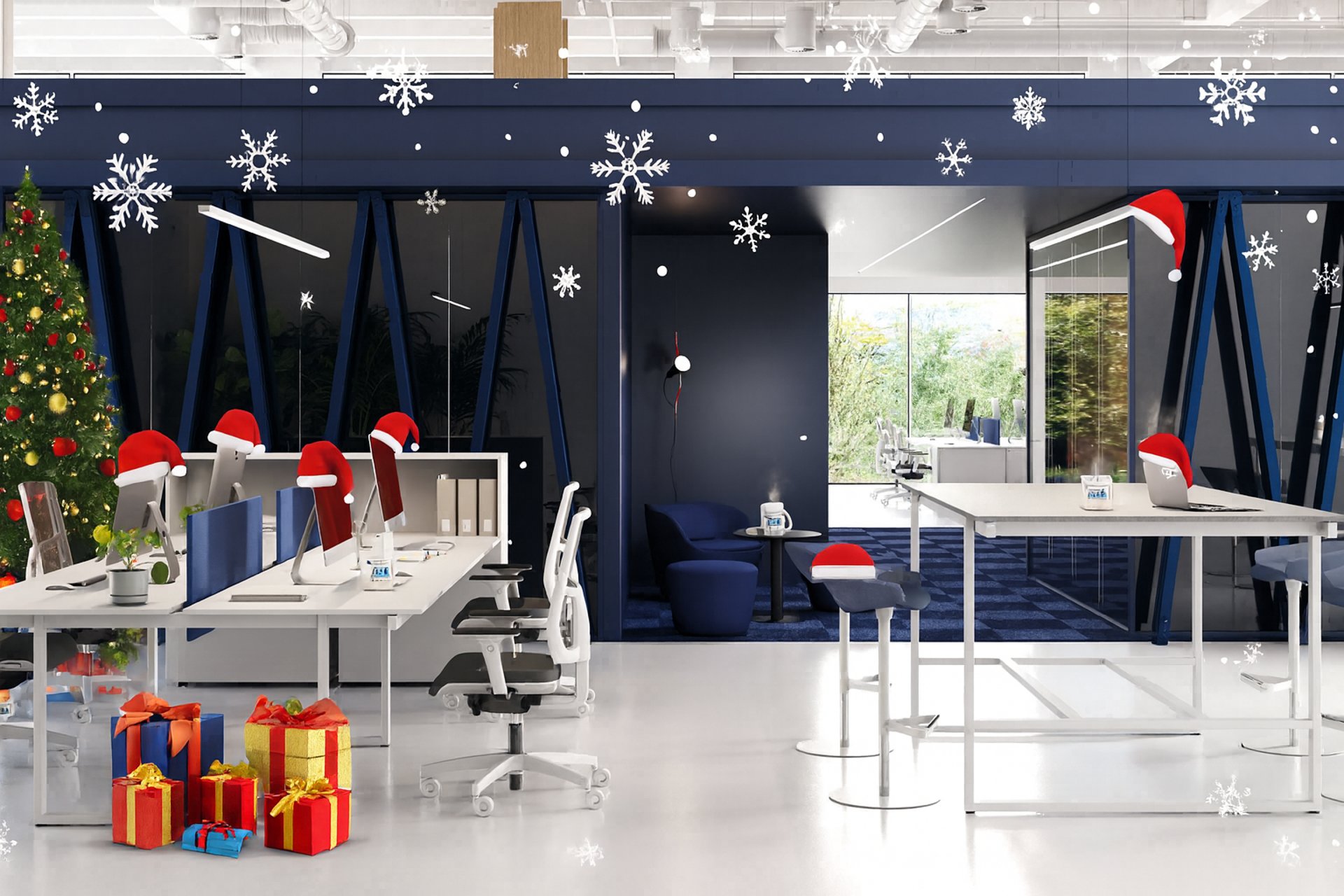 bench bureau double design , ergonomique sobre