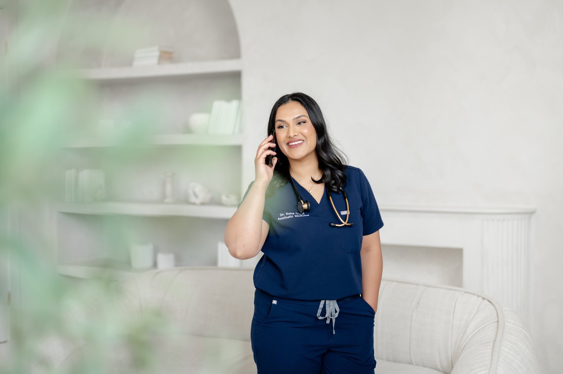 an abstract photo of a curved building with a blue sky in the background